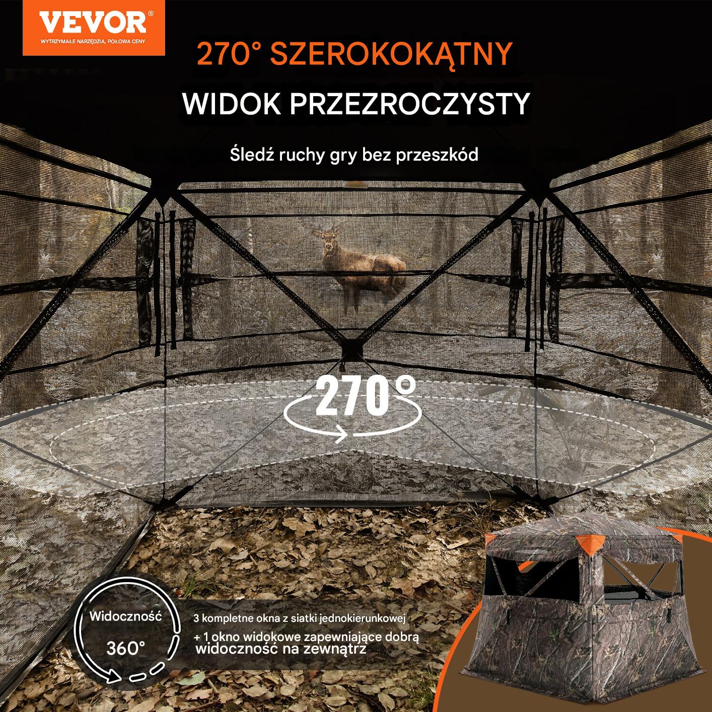 Zasłona myśliwska 270° 4-5 os. jednokierunkowa siatka do polowania - obrazek 6