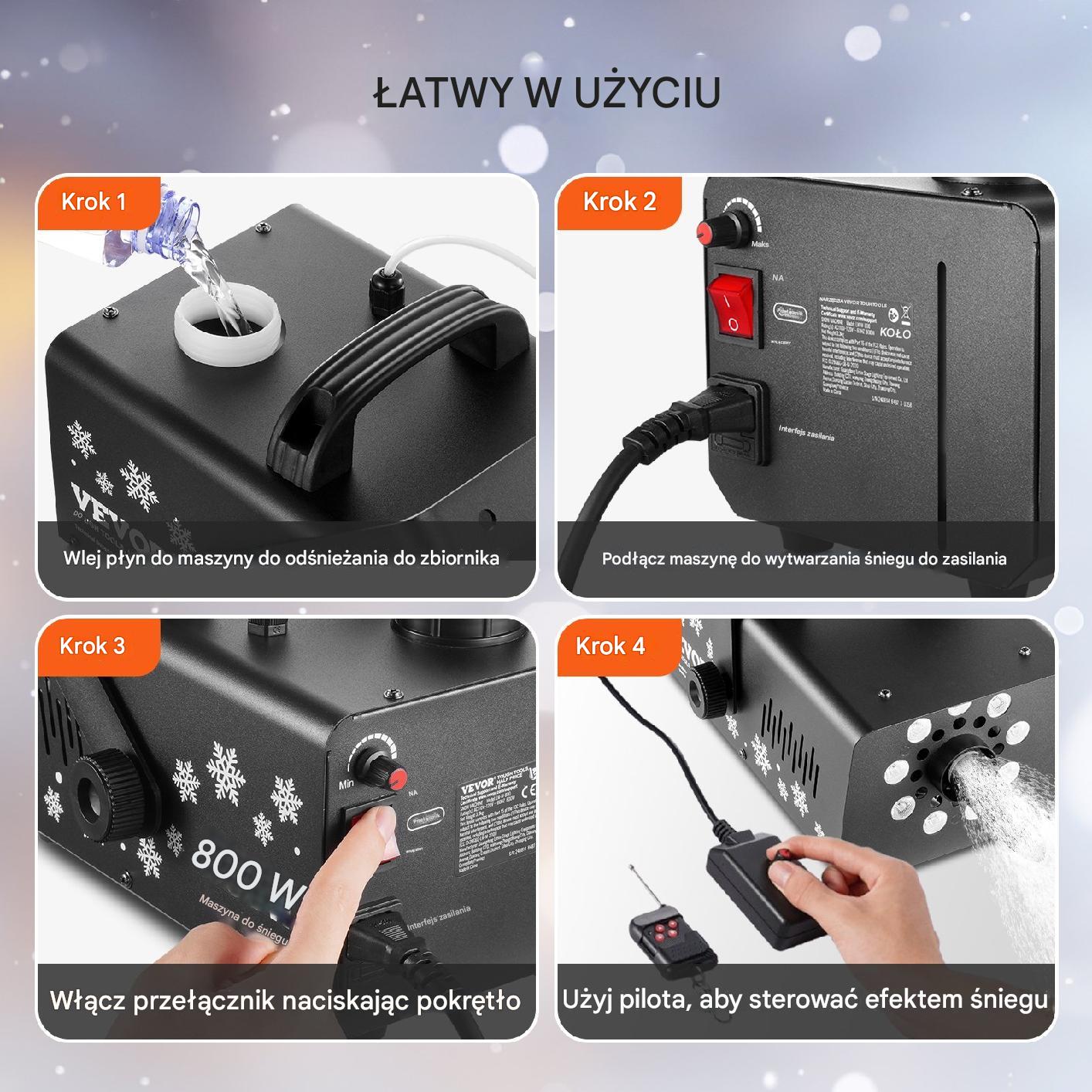Wytwornica śniegu z pilotem 800 W - obrazek 5