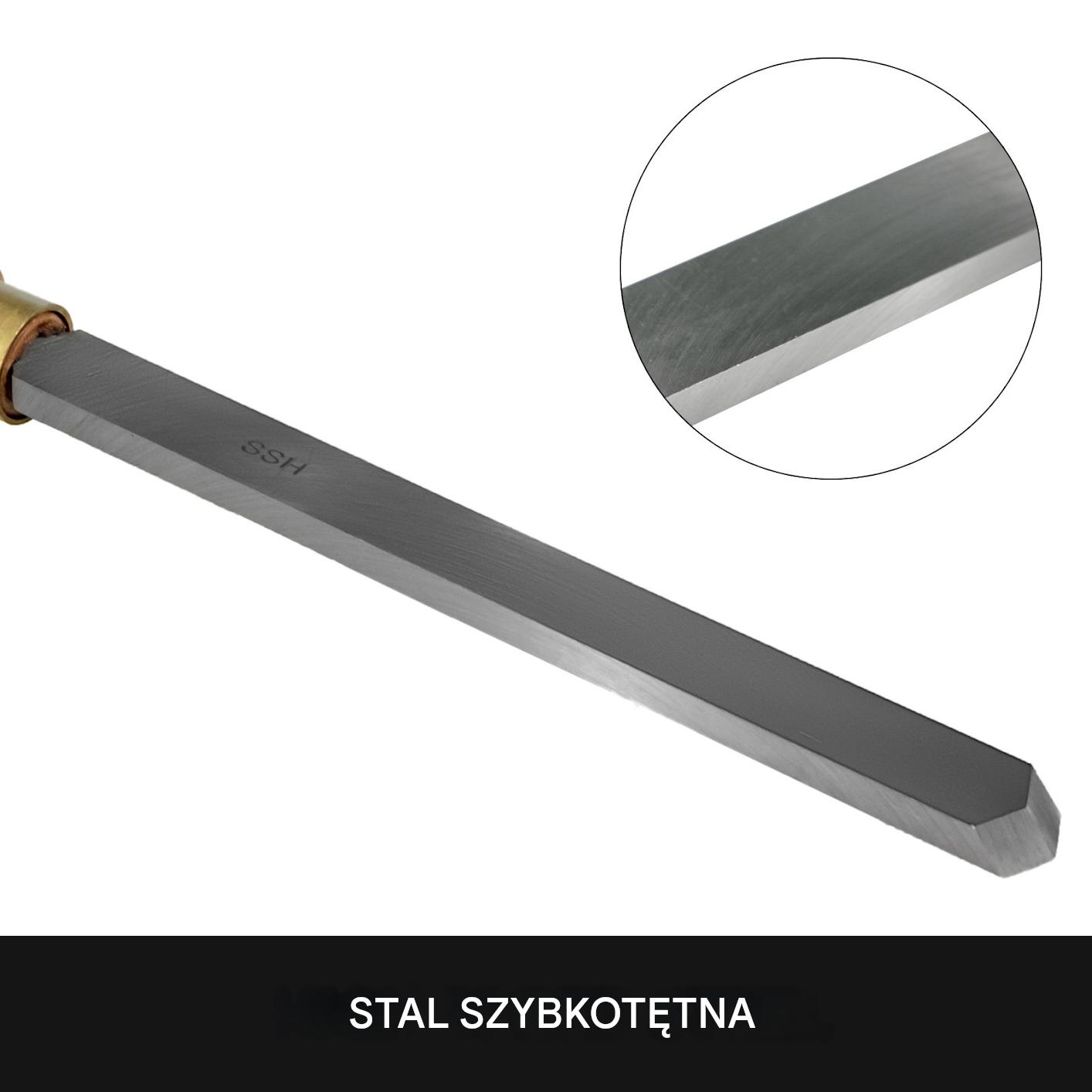 Dłuta do drewna zestaw 8szt dłuta tokarskie 7/9" rzeźba meble - obrazek 8