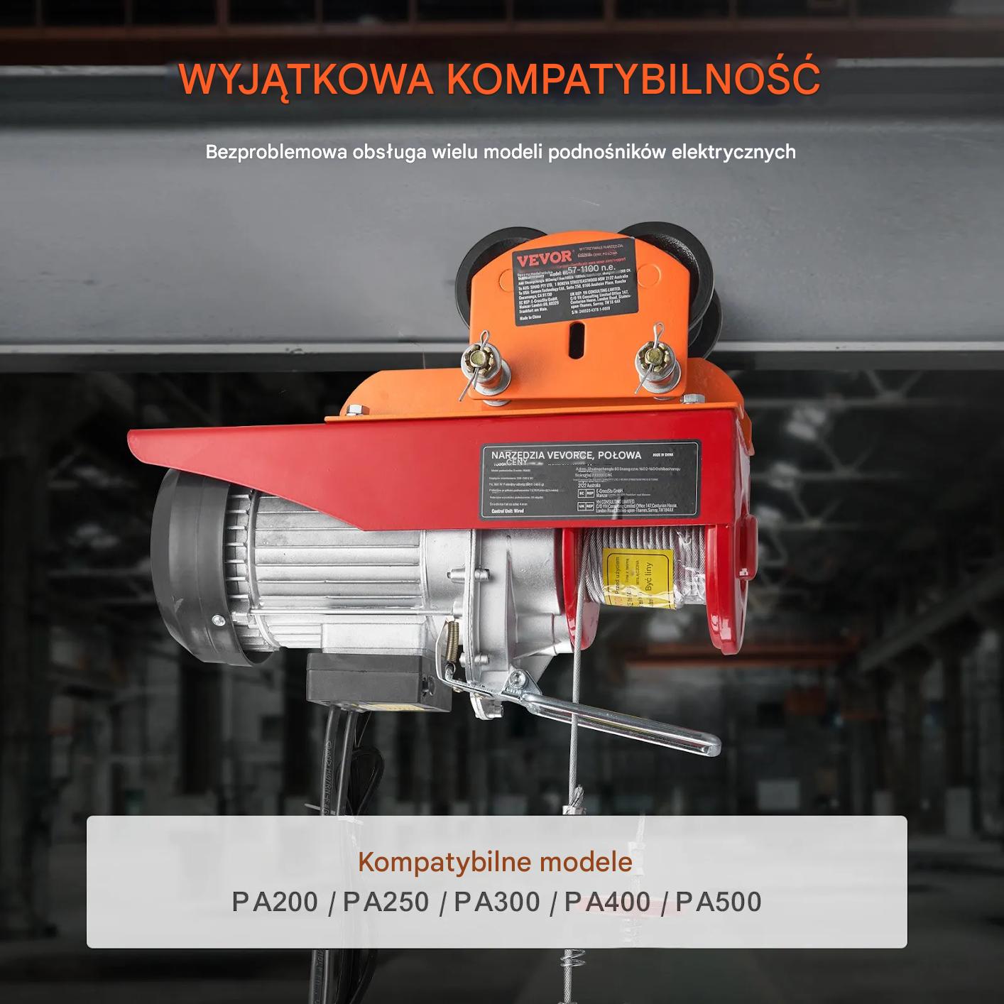 Wózek suwnicowy ręczny 0.5t regulowany 6-12cm do wciągnika I-beam - obrazek 4