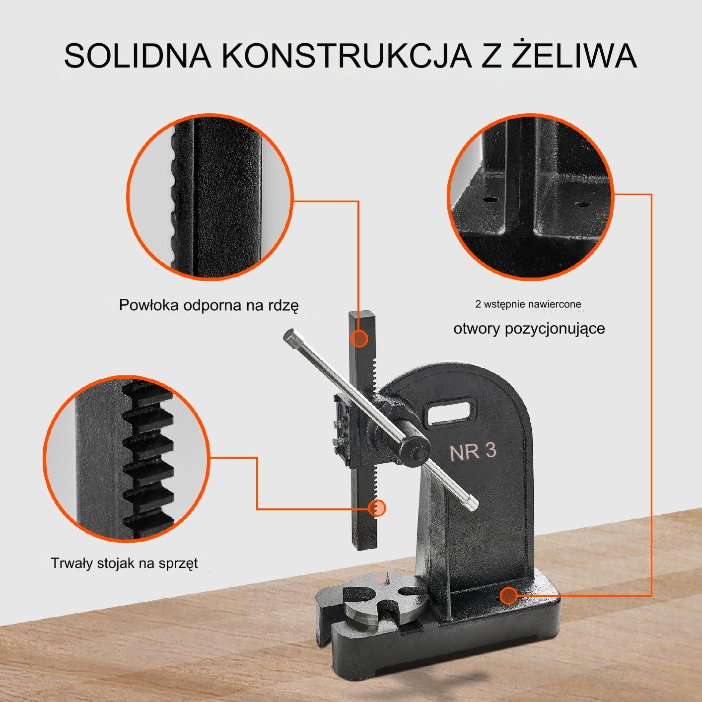 PRASA MECHANICZNA RĘCZNA 3 T - obrazek 5