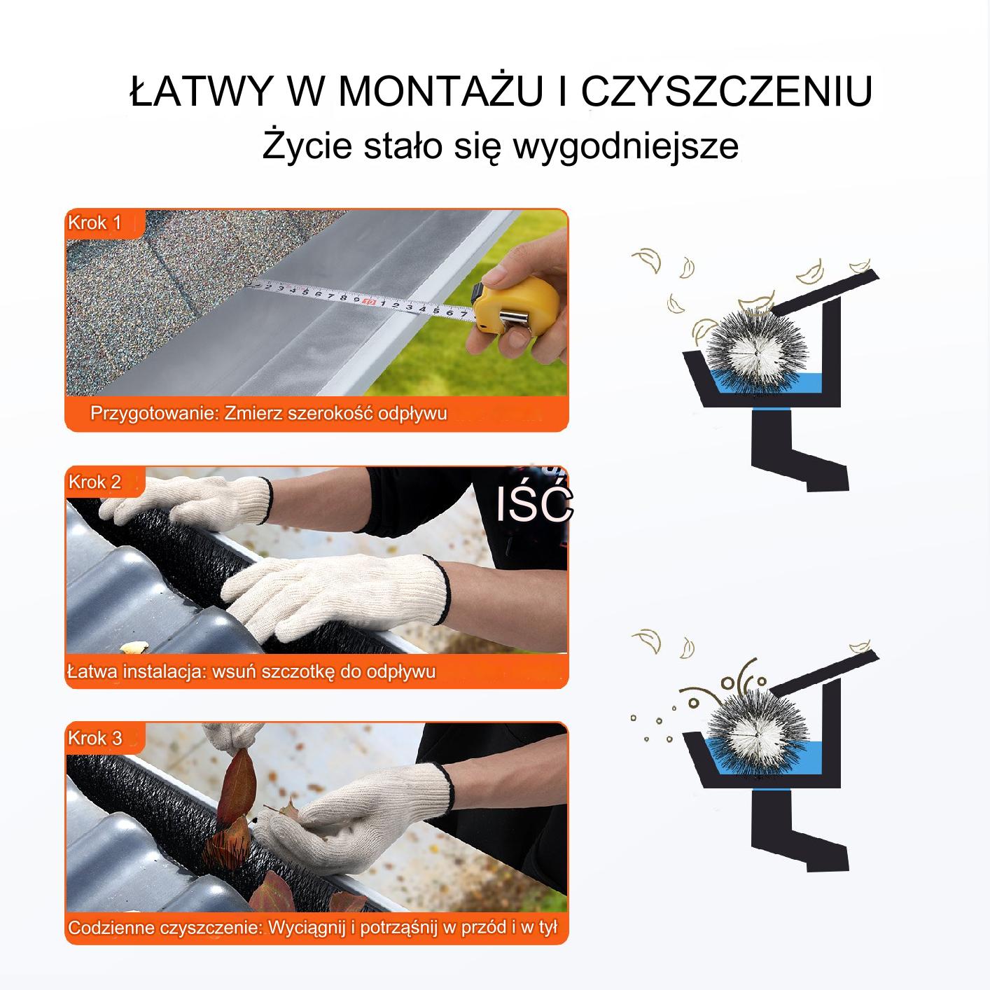 SZCZOTKA KOLCE DO RYNNY 11 cm 10 Szt - obrazek 3