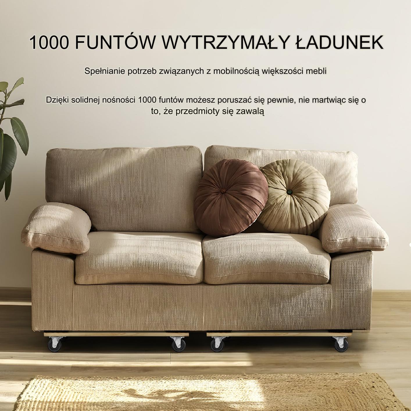 Wózek Meblowy Drewniany 2 Sztuki - obrazek 6