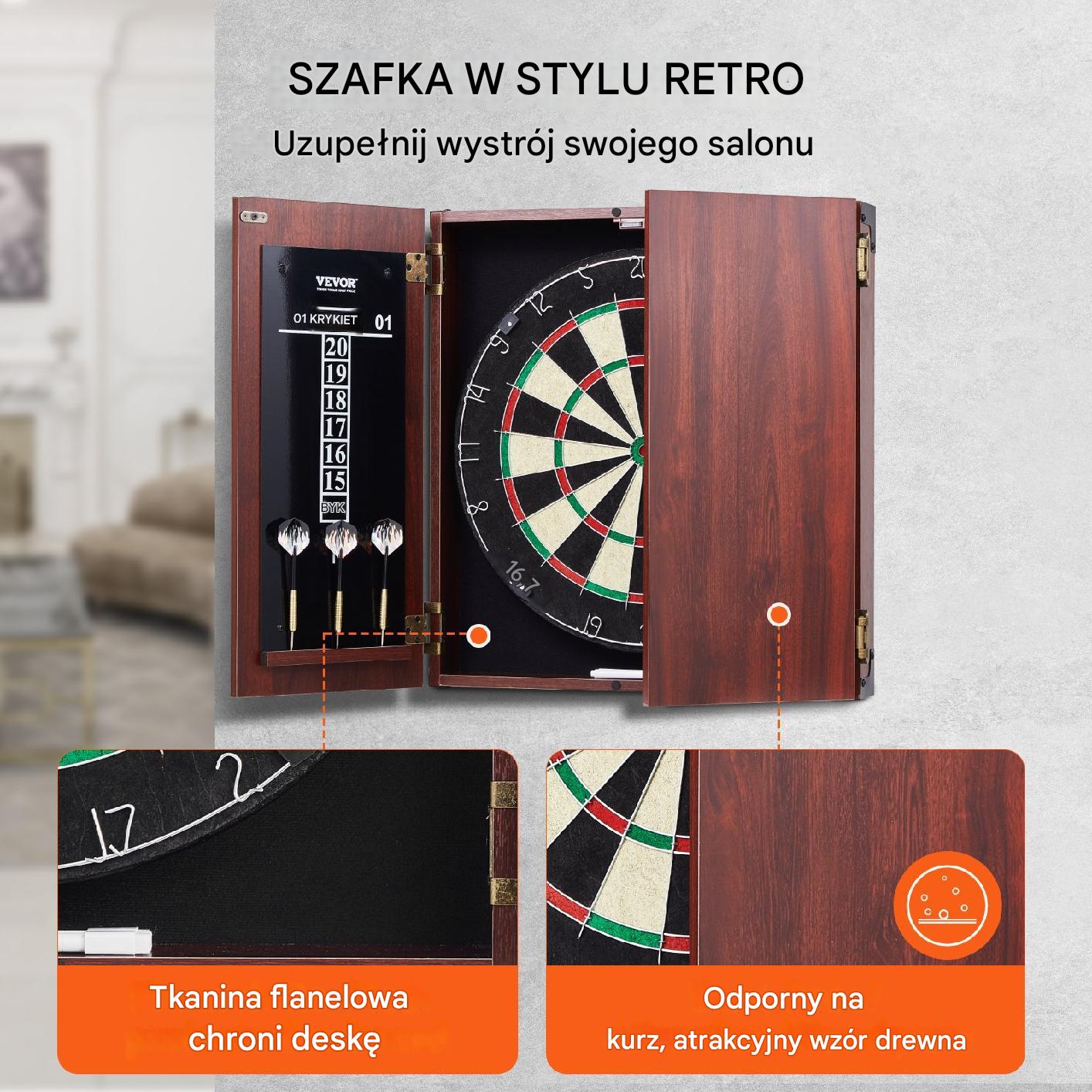 Zestaw Tarczy do Darta z Szafką - obrazek 4