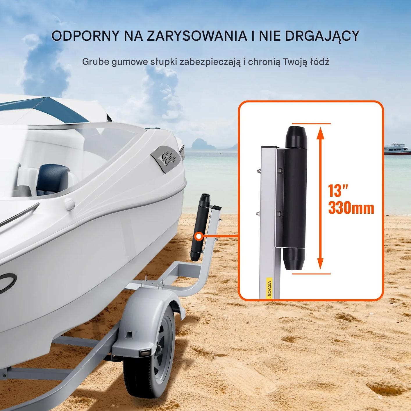 Prowadnice do przyczepy podłodziowej 52 cm regulowane stalowe - obrazek 5