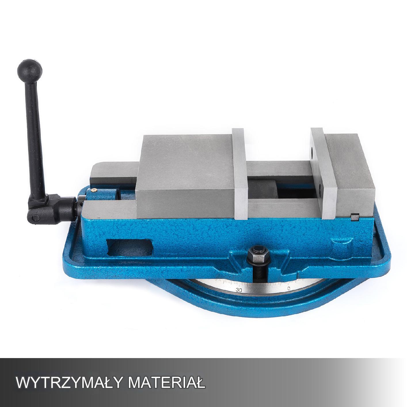 Imadło warsztatowe frezarskie 80 mm z podstawą obrotową 360° do CNC - obrazek 8