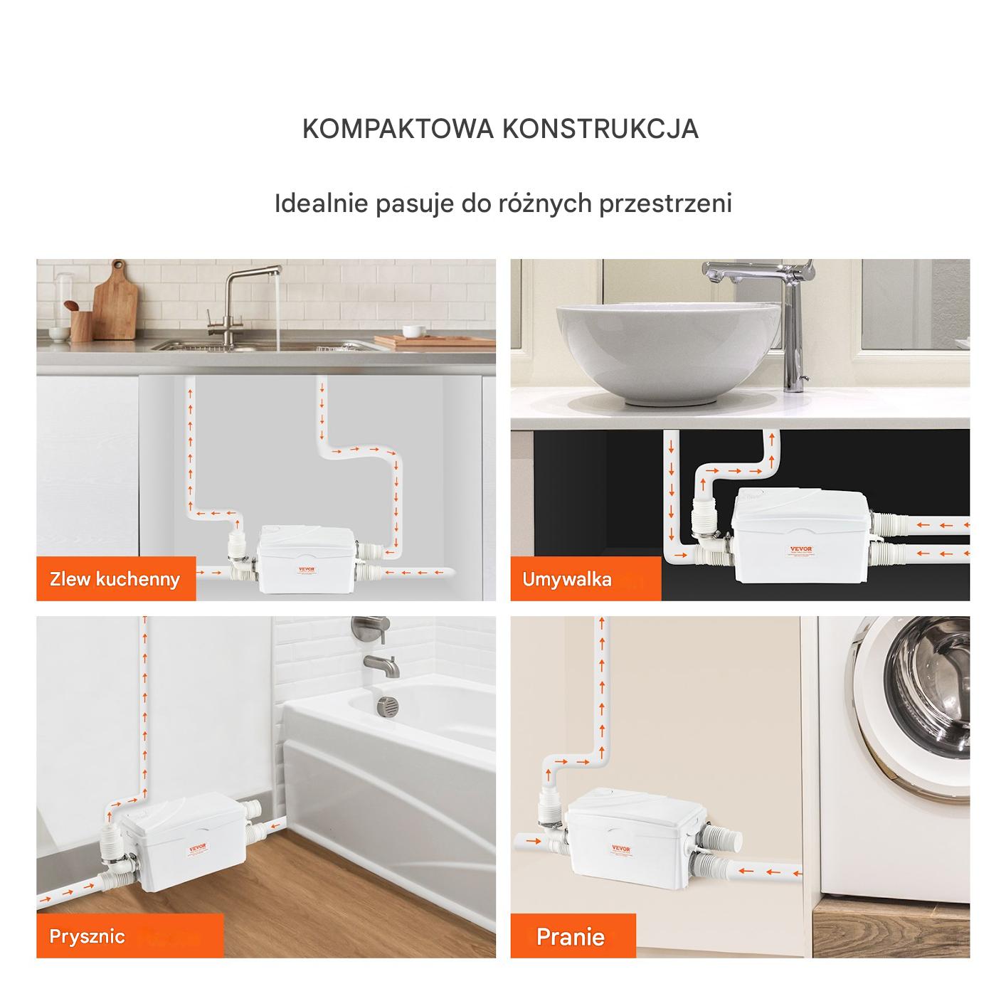 Pompa z rozdrabniaczem do WC rozdrabniacz młynek przepompownia do WC 350W - obrazek 6