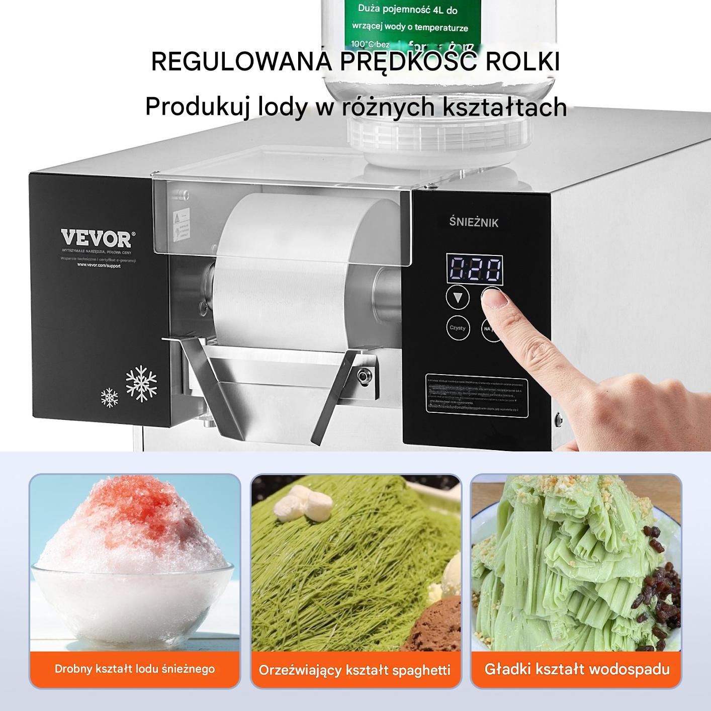Kruszarka do lodu z chłodzeniem powietrznym – do lodów i napojów 180 kg/24h - obrazek 3