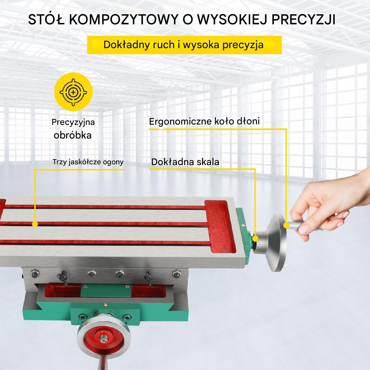 Stół roboczy krzyżowy 2-osiowy 45x17cm 30kg do wiertarki i frezarki - obrazek 4