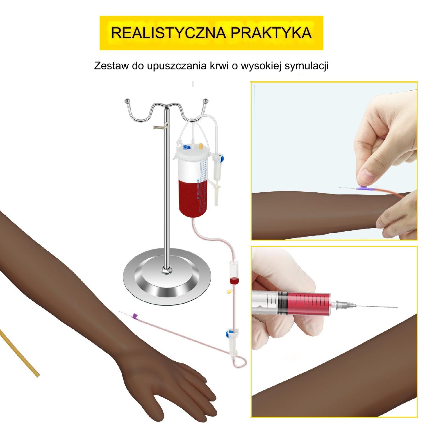 Fantom do pobierania krwi ręka zestaw do nauki iniekcji - obrazek 5