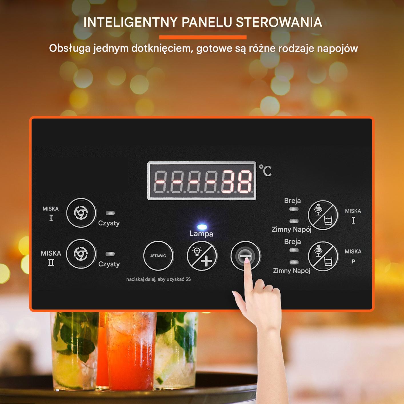 Granitor maszyna do napojów slush sorbetów smoothies podwójna 950W 2 x 12l - obrazek 3
