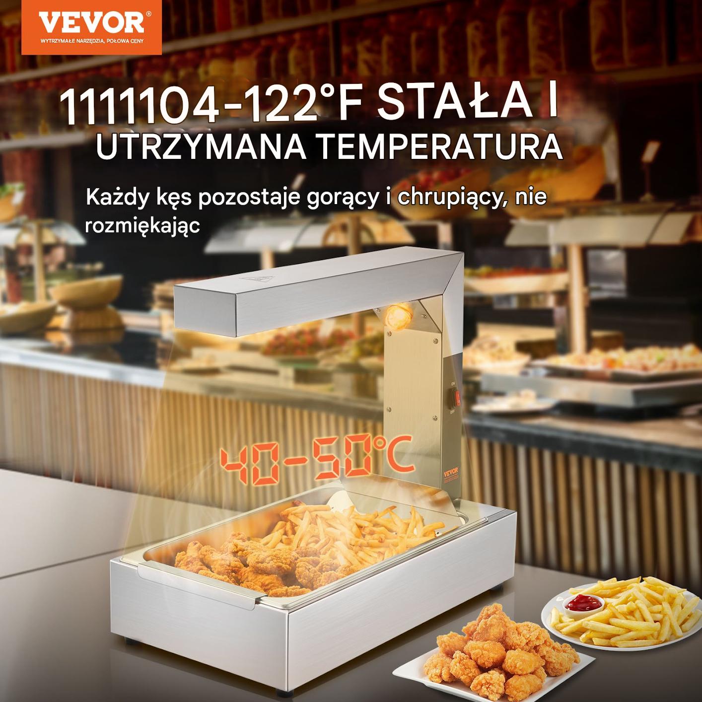 Podgrzewacz do frytek elektryczny – stacja do chipsów ze stali nierdzewnej - obrazek 7