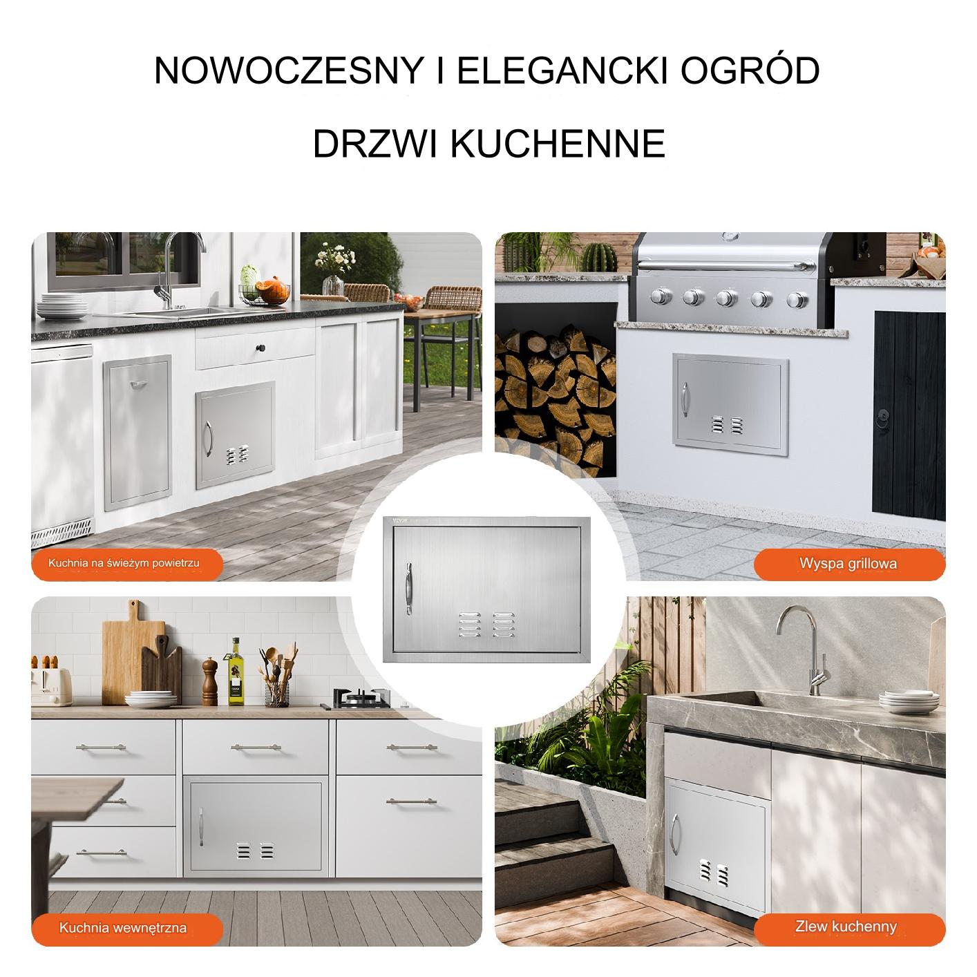Drzwi do Grilla ze Stali Nierdzewnej 43x61x46cm - obrazek 5