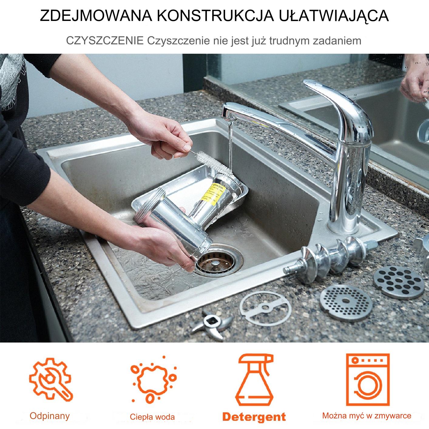 Przemysłowa Elektryczna Maszynka do Mielenia Mięsa 575 W (1100 W Max) - obrazek 5