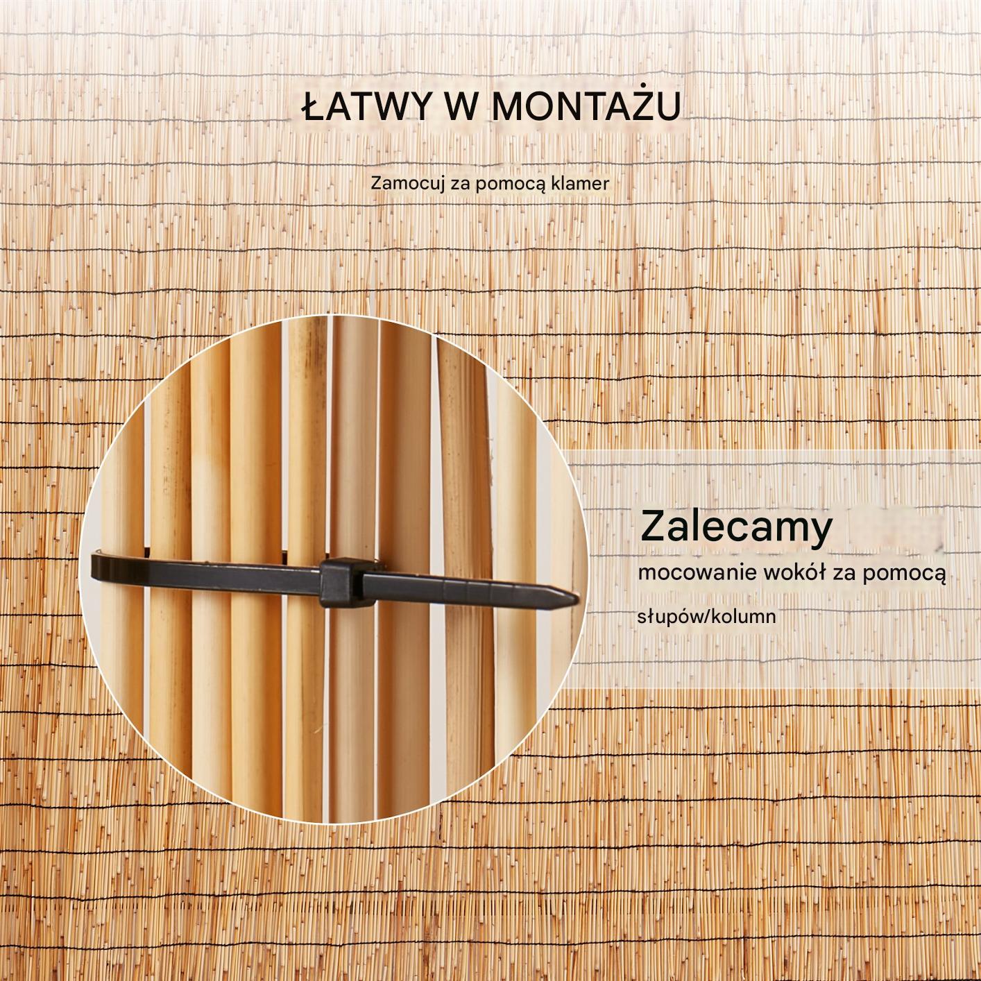 Mata trzcinowa na ogrodzenie balkon 3 x 1 m - obrazek 5