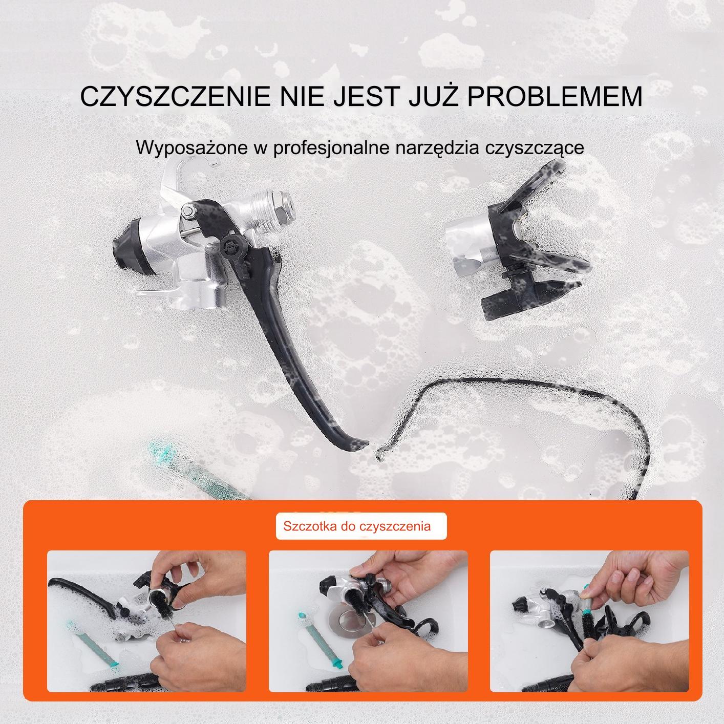 Agregat malarski hydrodynamiczny 750W mocny airless 3000PSI 1,2Lmin 15m - obrazek 6
