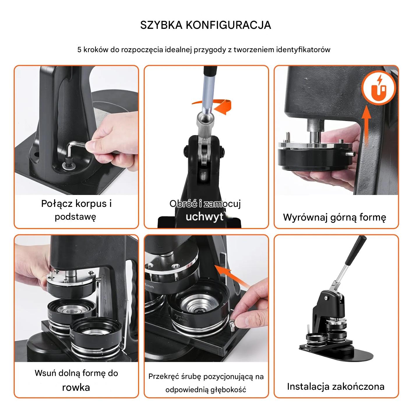 Maszyna do przypinek 25 i 57 mm zestaw 500 szt. DIY dla dzieci - obrazek 6