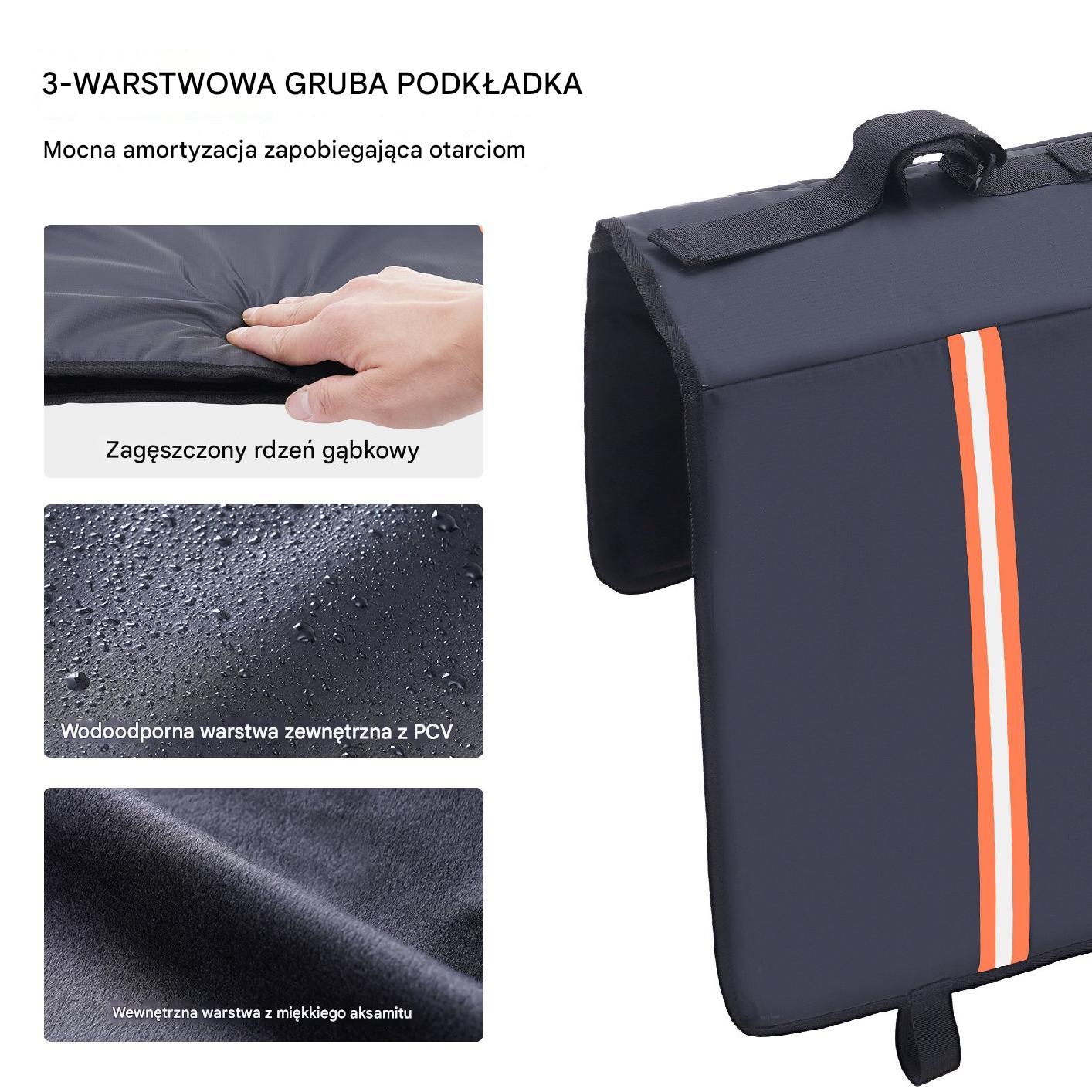 Mata na klapę bagażnika 135 cm, na 5 rowerów, ochraniacz pickupa - obrazek 3