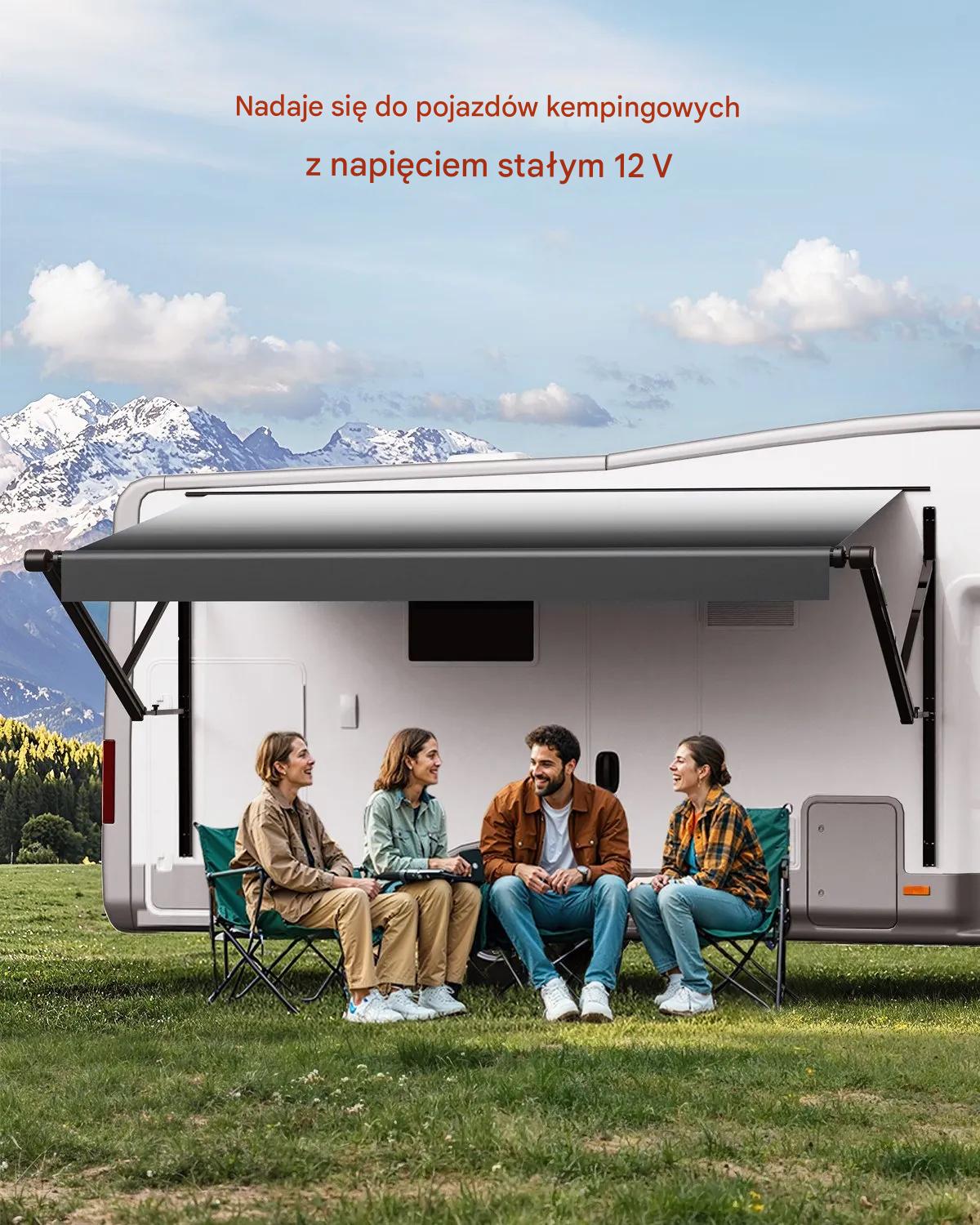 Markiza do kampera 3066 mm elektryczna rozsuwana aluminiowa do RV - obrazek 7