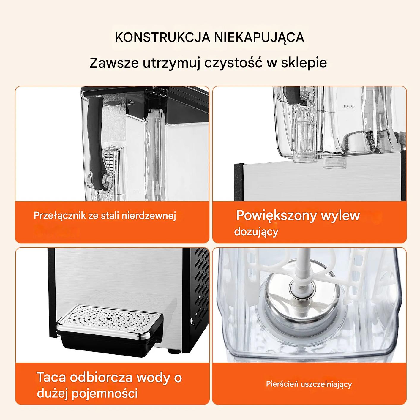 Dystrybutor do napojów 12L chłodzący soki zimne na imprezy catering - obrazek 6