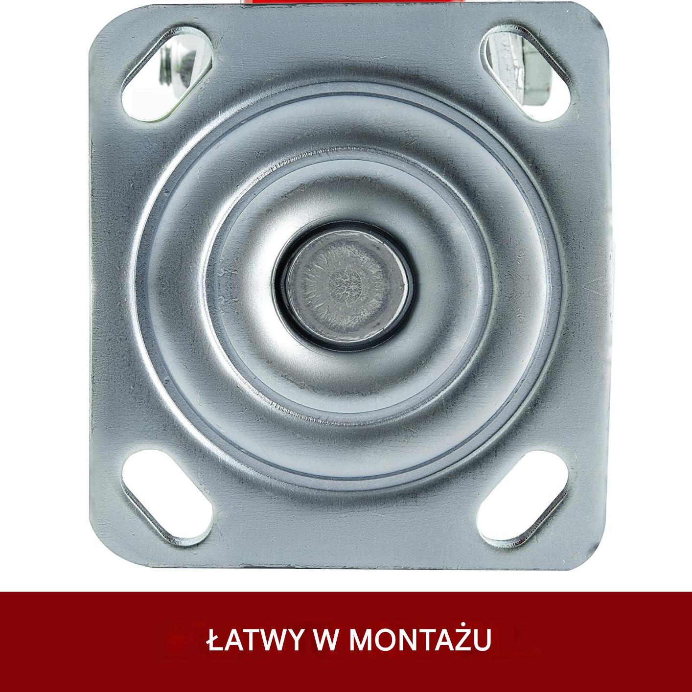 Koła do Mebli Rolki 20x25 cm 4 szt. PU z hamulcem 450 kg - obrazek 6