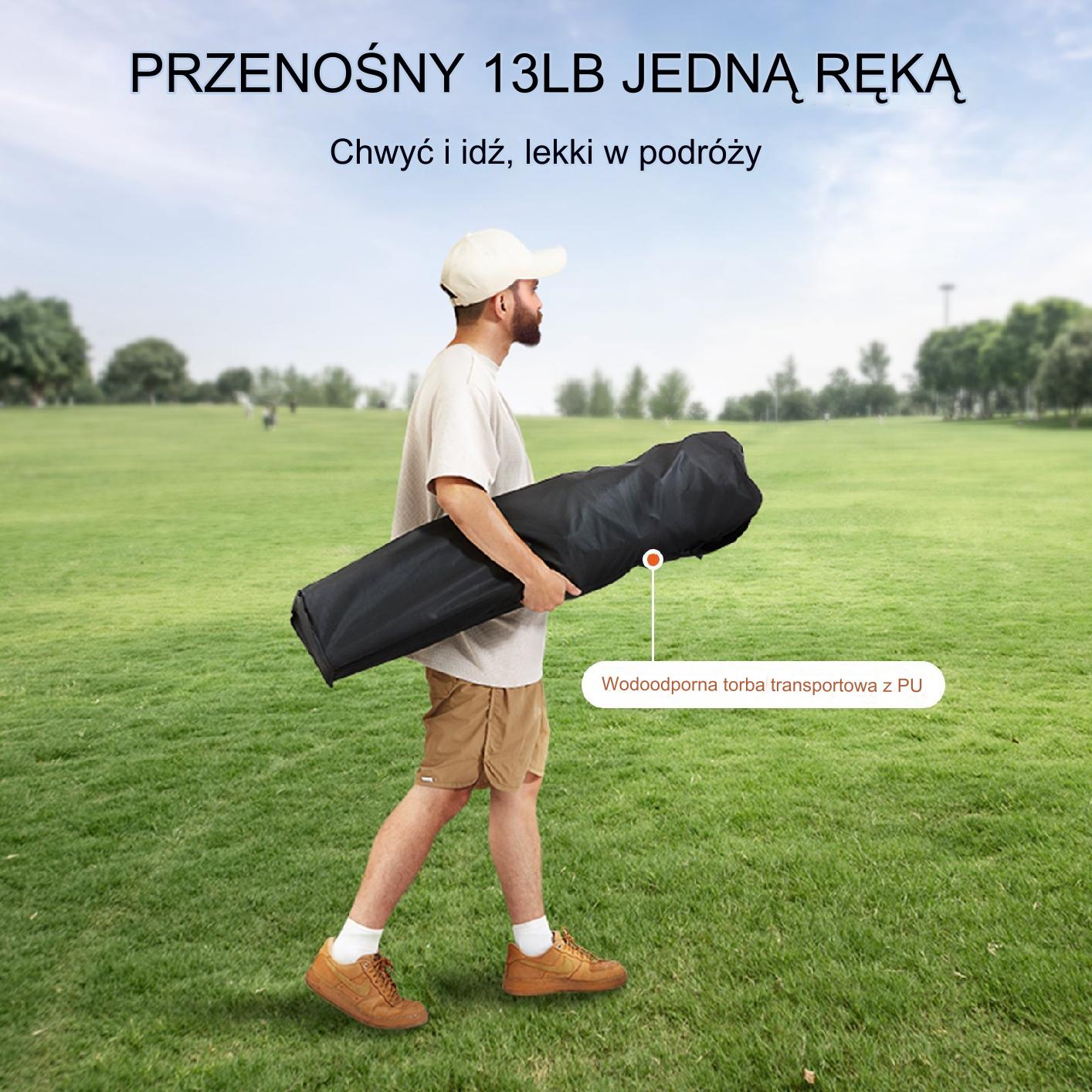 Krzesło turystyczne wędkarskie kempingowe składane czarne - obrazek 5