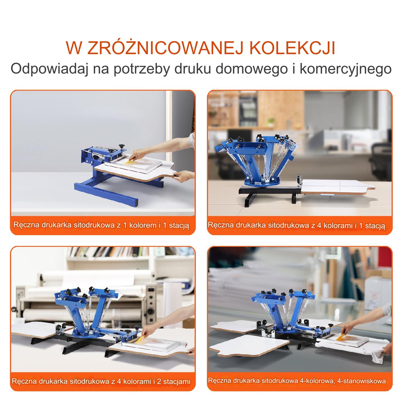 Maszyna do sitodruku Prasa termotransferowa 4 kolory + 2 stacje - obrazek 5