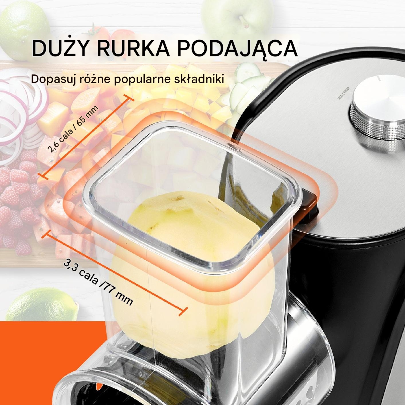 ELEKTRYCZNA SZATKOWNICA WARZYW TARKA ROZDRABNIACZ 10 cm - obrazek 3