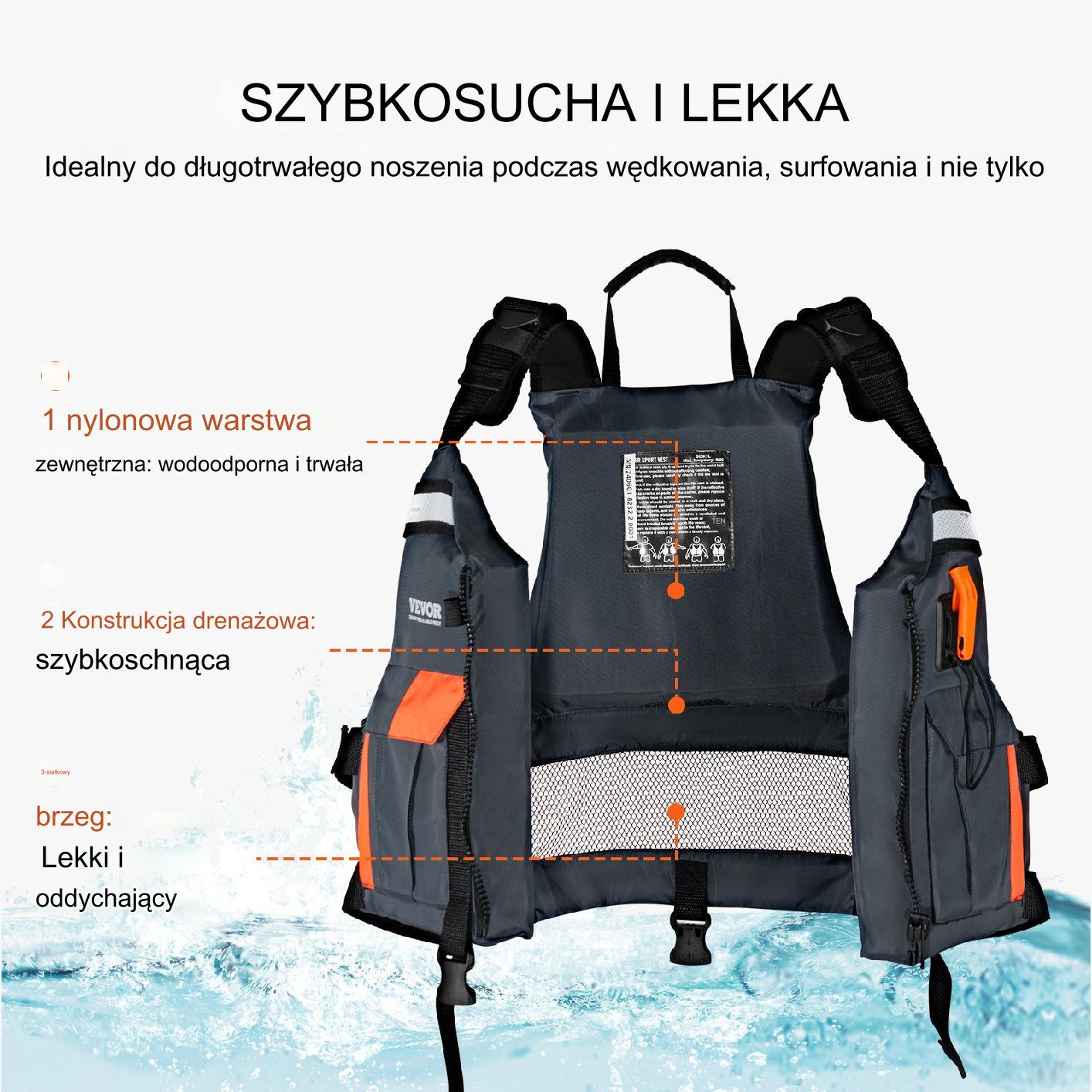 Kamizelka Ratunkowa Kapok Rozmiar L - obrazek 3