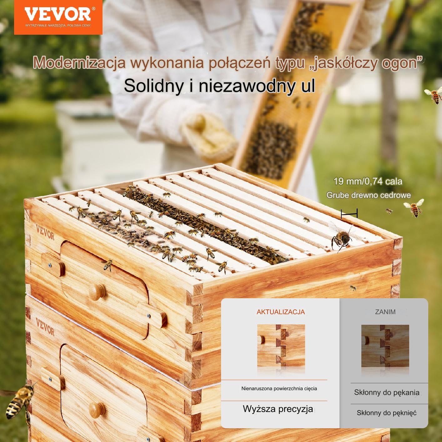 Ul Drewniany 2 Głębokie + Średni 30 Ramek - obrazek 6