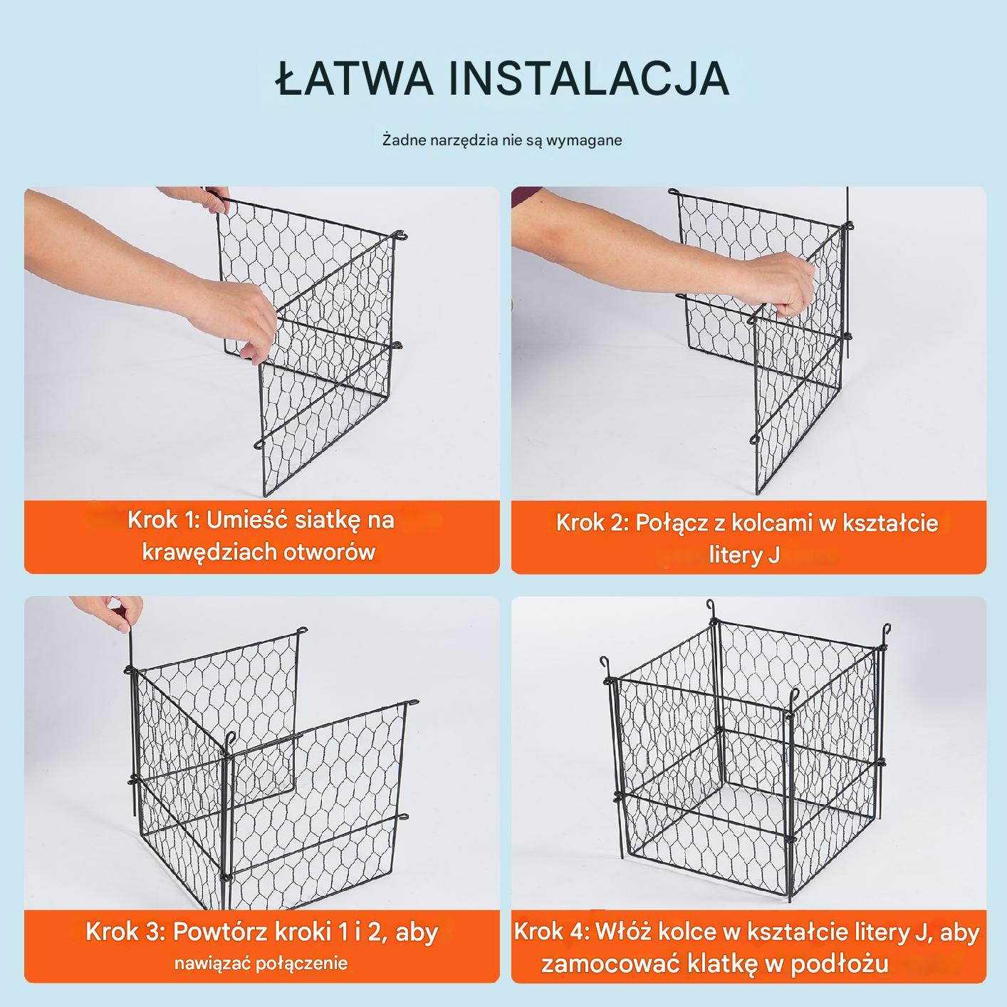 Metalowa Klatka na Rośliny 4 Sztuki - obrazek 3