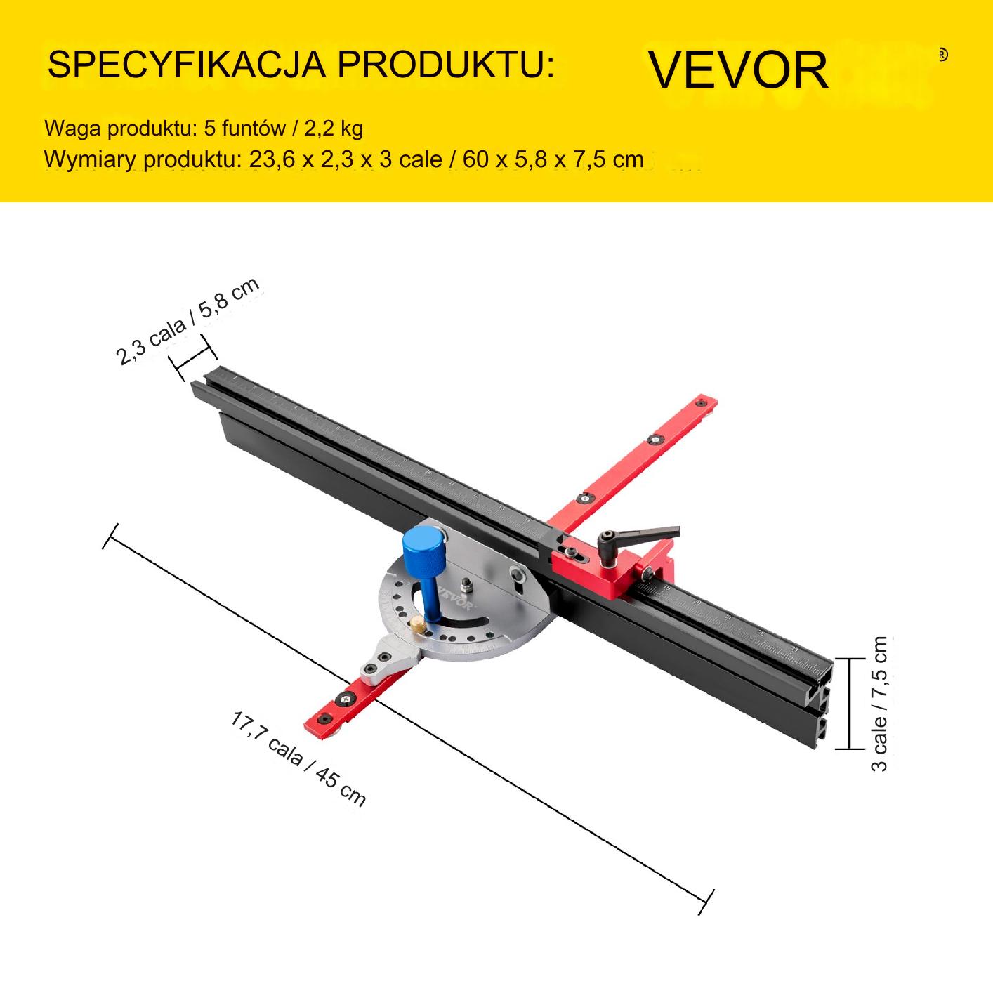 Prowadnica przykładnica kątowa 450 mm - obrazek 2