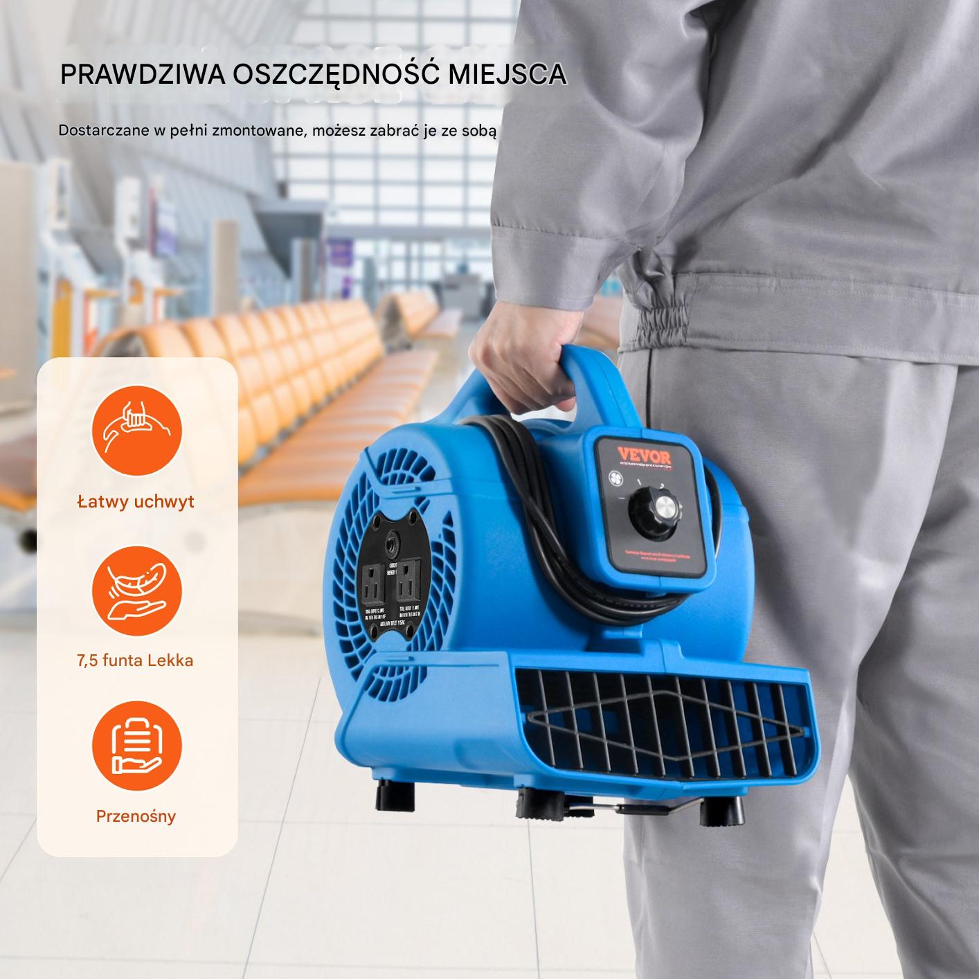 Wentylator podłogowy dmuchawa 1019 m3/h 1360obr – 3 prędkości - obrazek 5