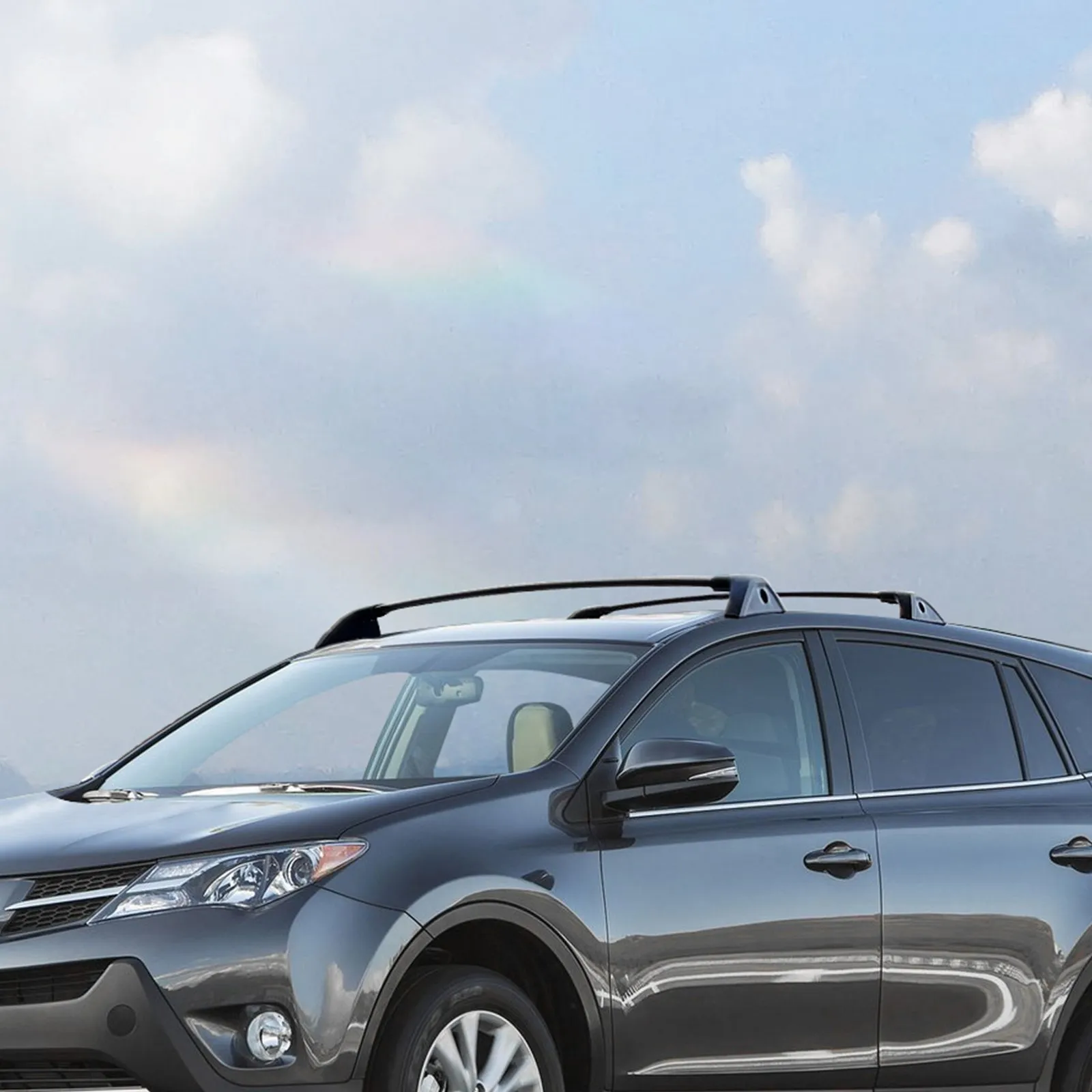 Uchwyty relingi dachowe Rav4 2019-23 aluminiowe z zamkiem 118 kg bagaż - obrazek 7