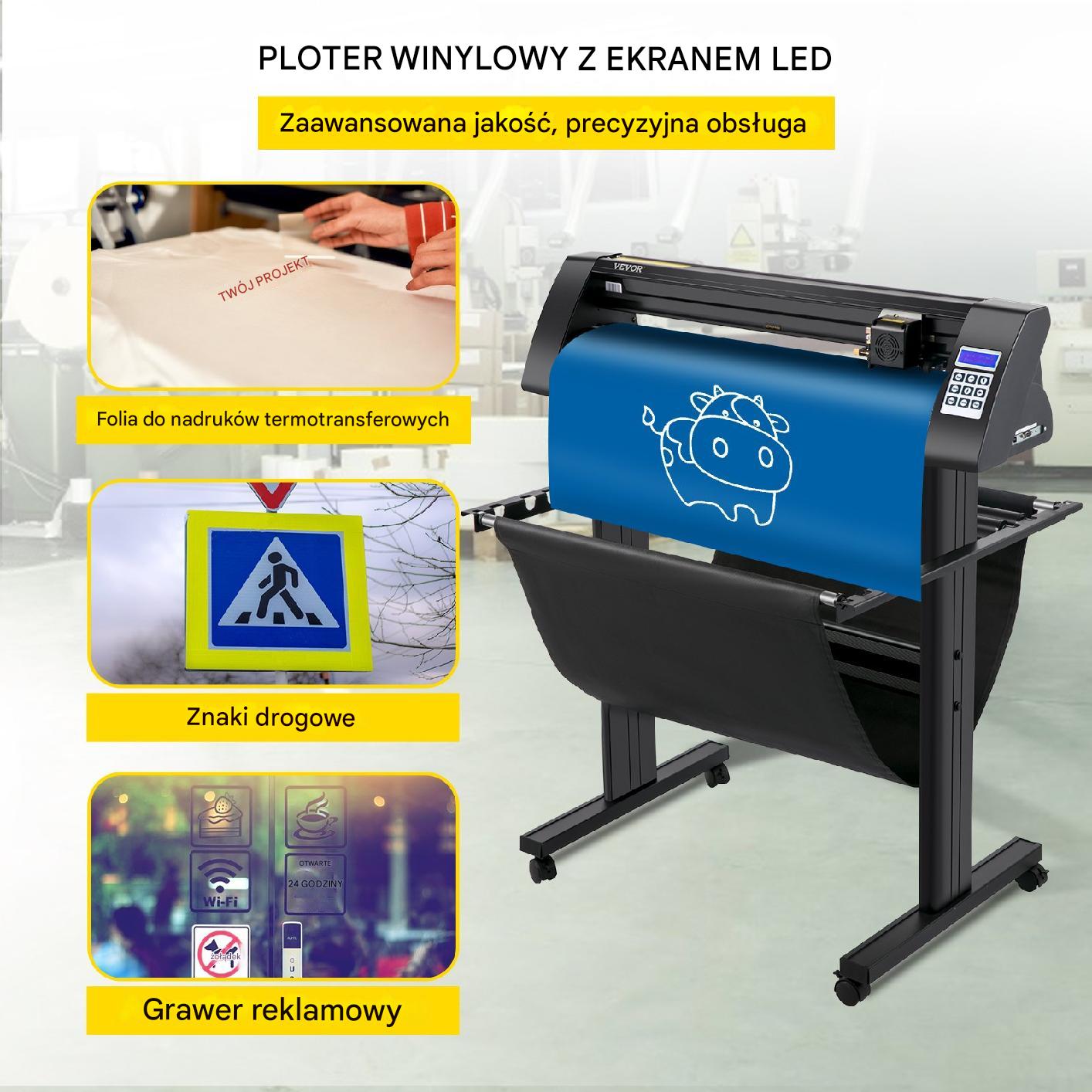 Profesjonalny ploter tnący 870 mm – półautomatyczny, sensor optyczny - obrazek 7