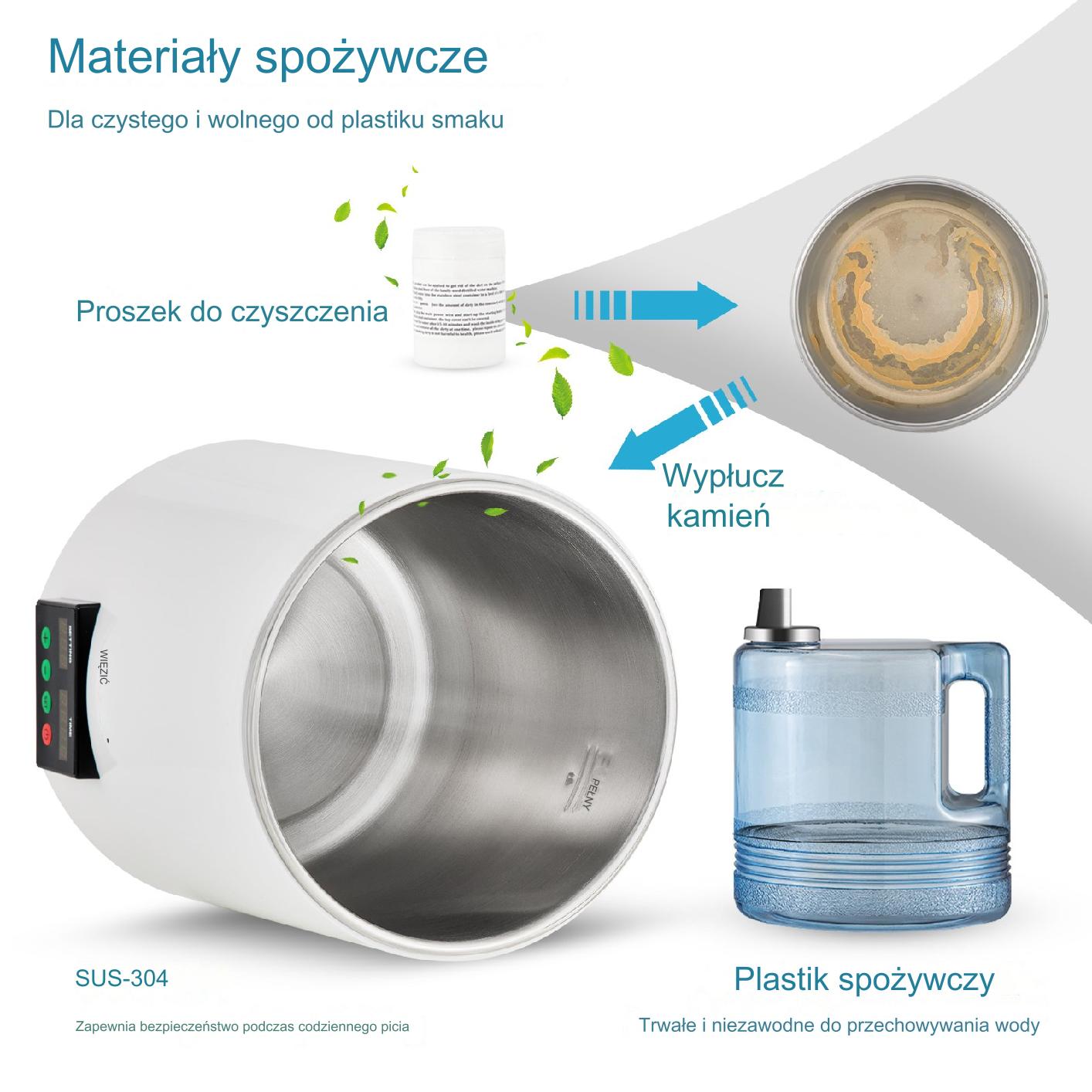 Destylator wody 4L biały, 750W, 1L/h, timer, stal 304, filtry węglowe - obrazek 4