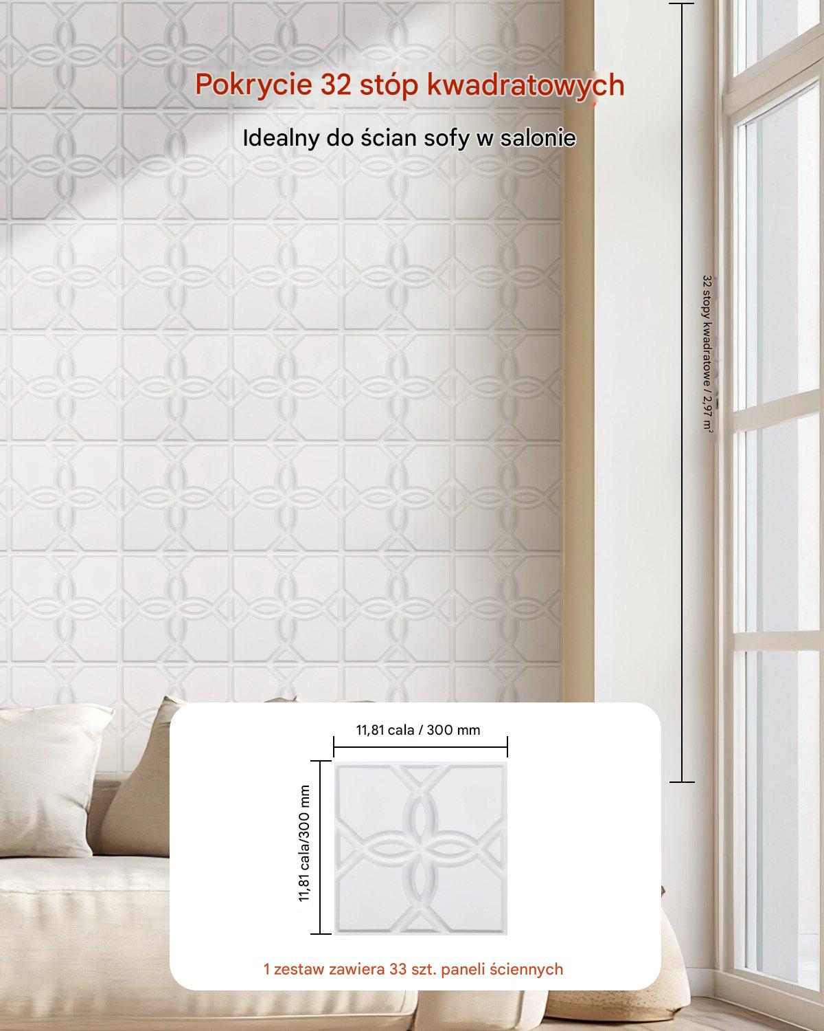Panele Ścienne 3D - Białe Kwiaty 2.97 m² - obrazek 5