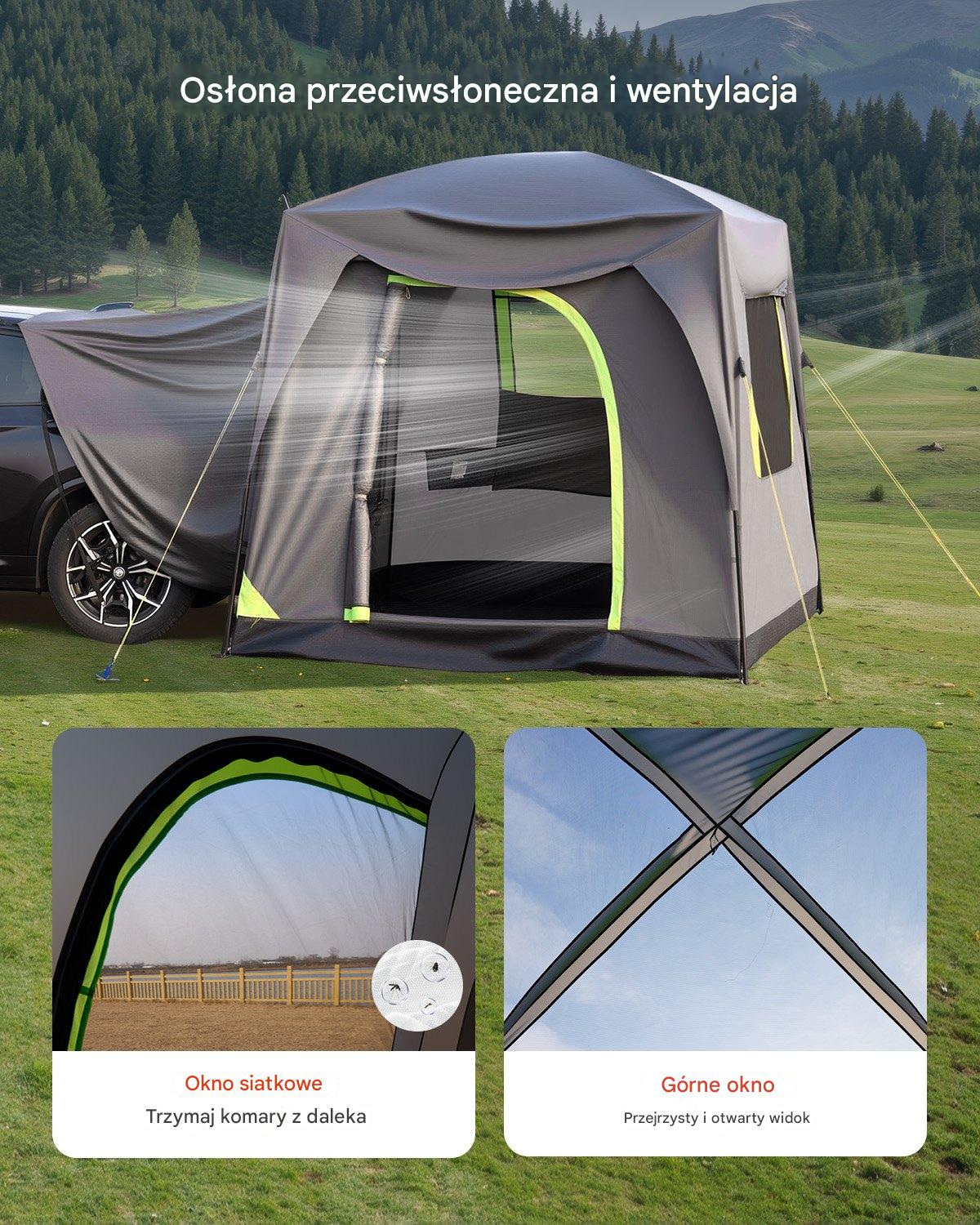 Namiot Samochodowy Campingowy SUV Wodoszczelny 5-8 osób 250x310 cm - obrazek 6