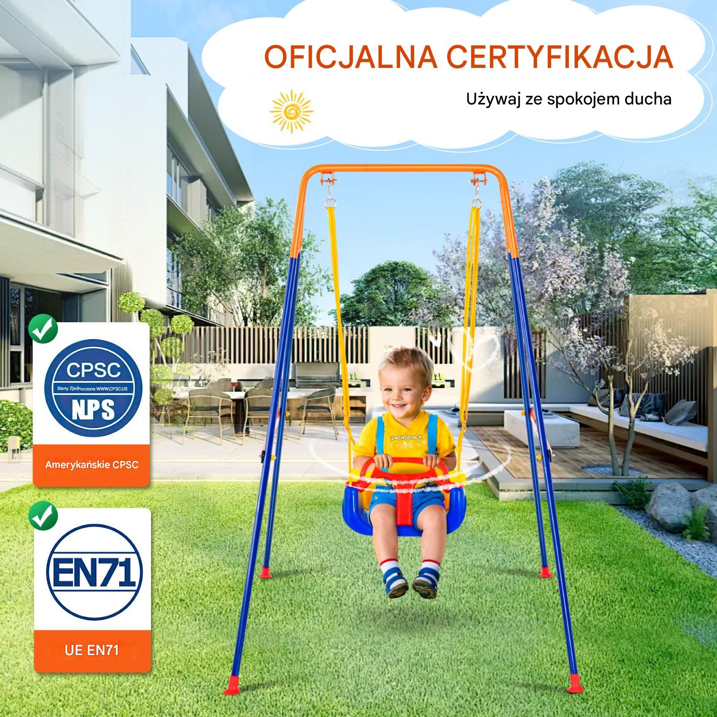 Huśtawka ogrodowa dla małych dzieci kubełkowa fotelik - obrazek 5