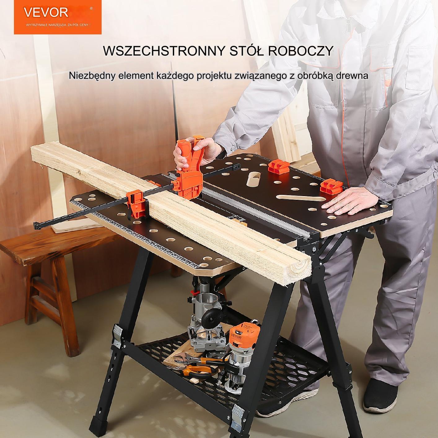 Roboczy stół warsztatowy montażowy stolarski roboczy blat roboczy 65x70 cm - obrazek 6