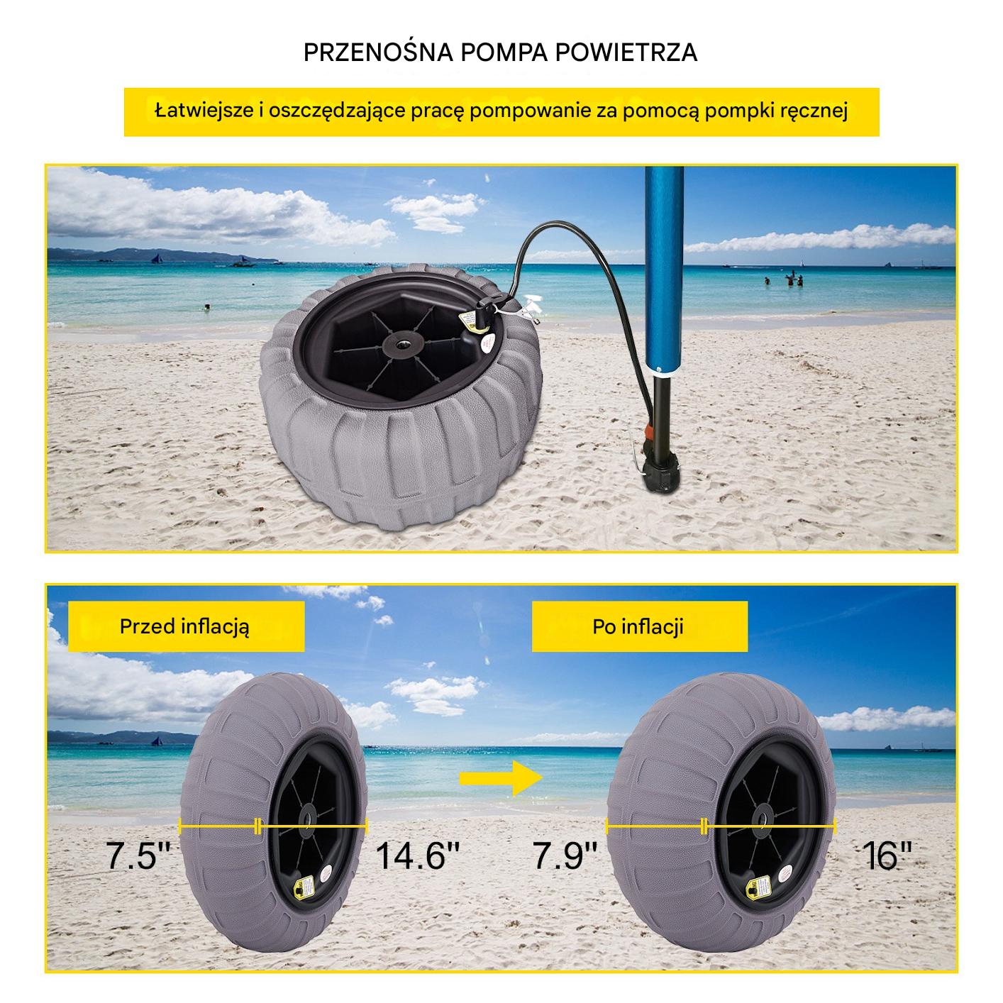 Opony plażowe balonowe z PVC 40 cm zestaw 2 szt. - obrazek 7