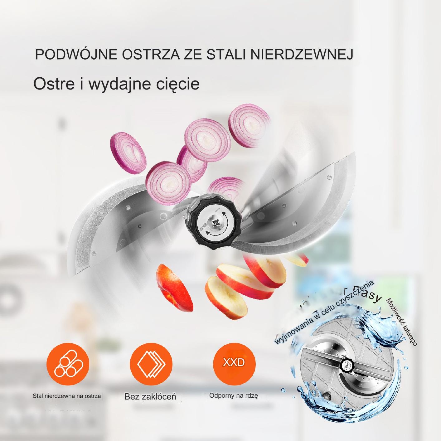 Elektryczna krajalnica do warzyw 0-12 mm ostrze 33 cm - obrazek 4