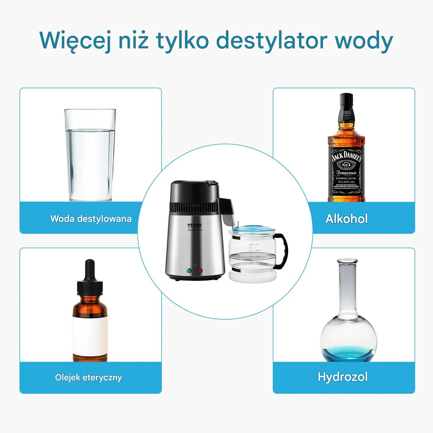 Destylator wody 4L stal nierdzewna z chłodzeniem – do domu i biura - obrazek 5