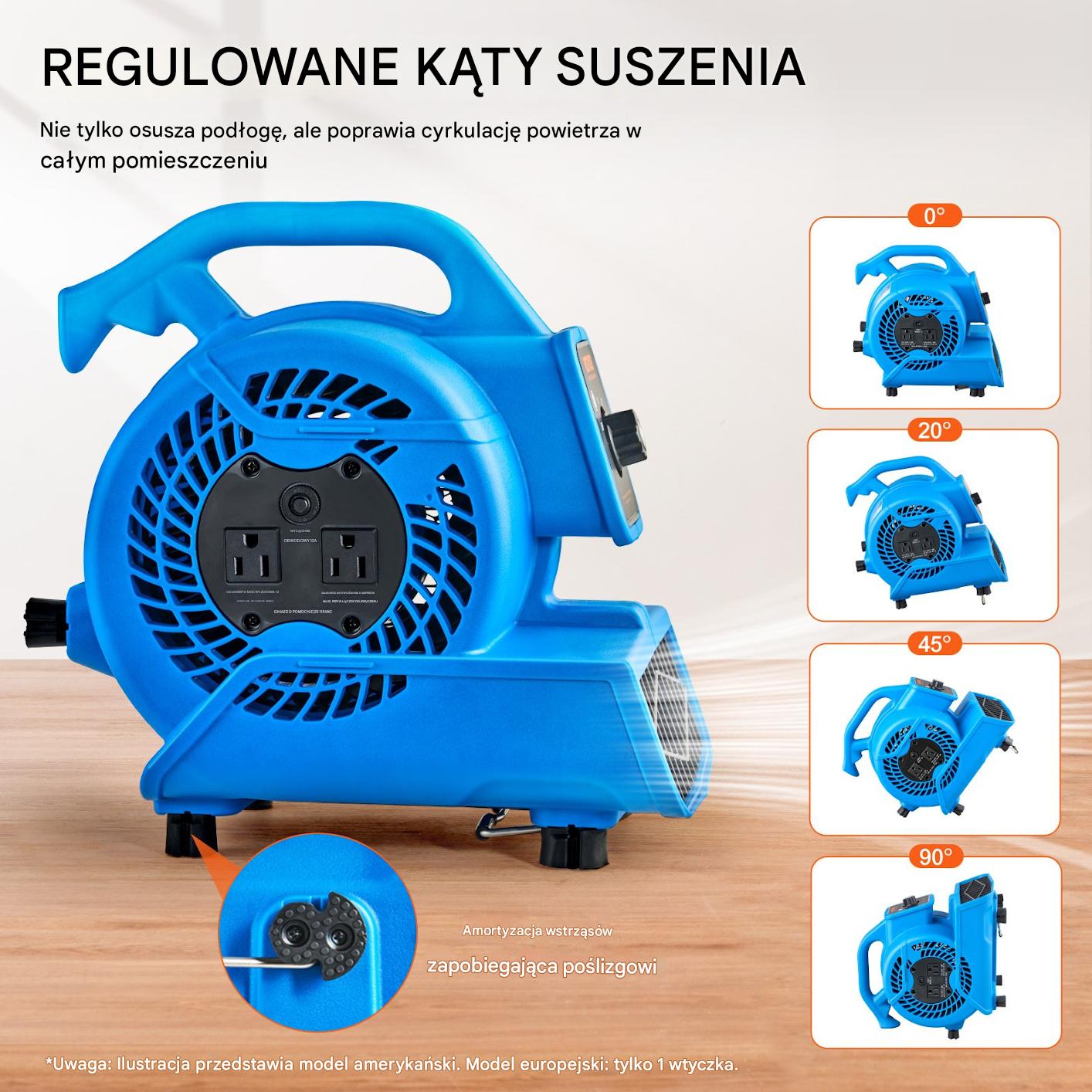 Wentylator podłogowy dmuchawa 1019 m3/h 1360obr – 3 prędkości - obrazek 4