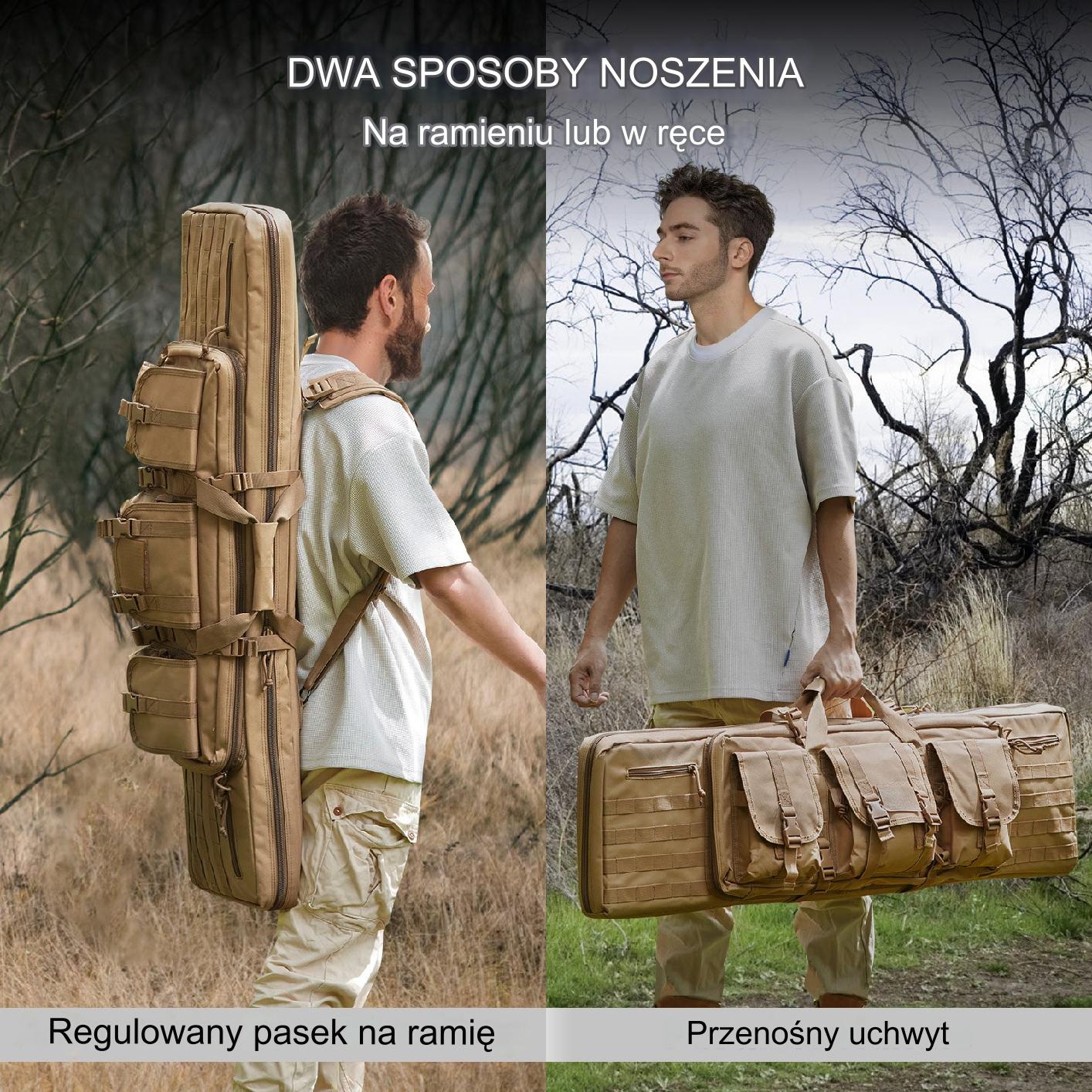 Torba Pokrowiec Plecak na Broń 40 cali brązowa - obrazek 4