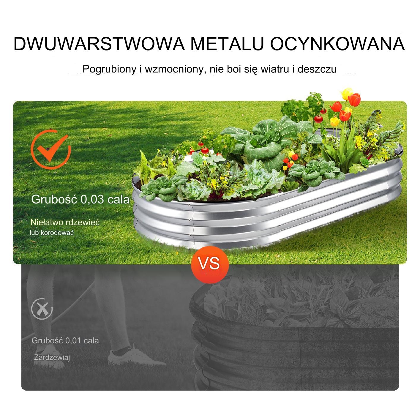 Grządka ogrodowa rabata duża warzywniak skrzynka z warzywami 182, x92,5cm - obrazek 6