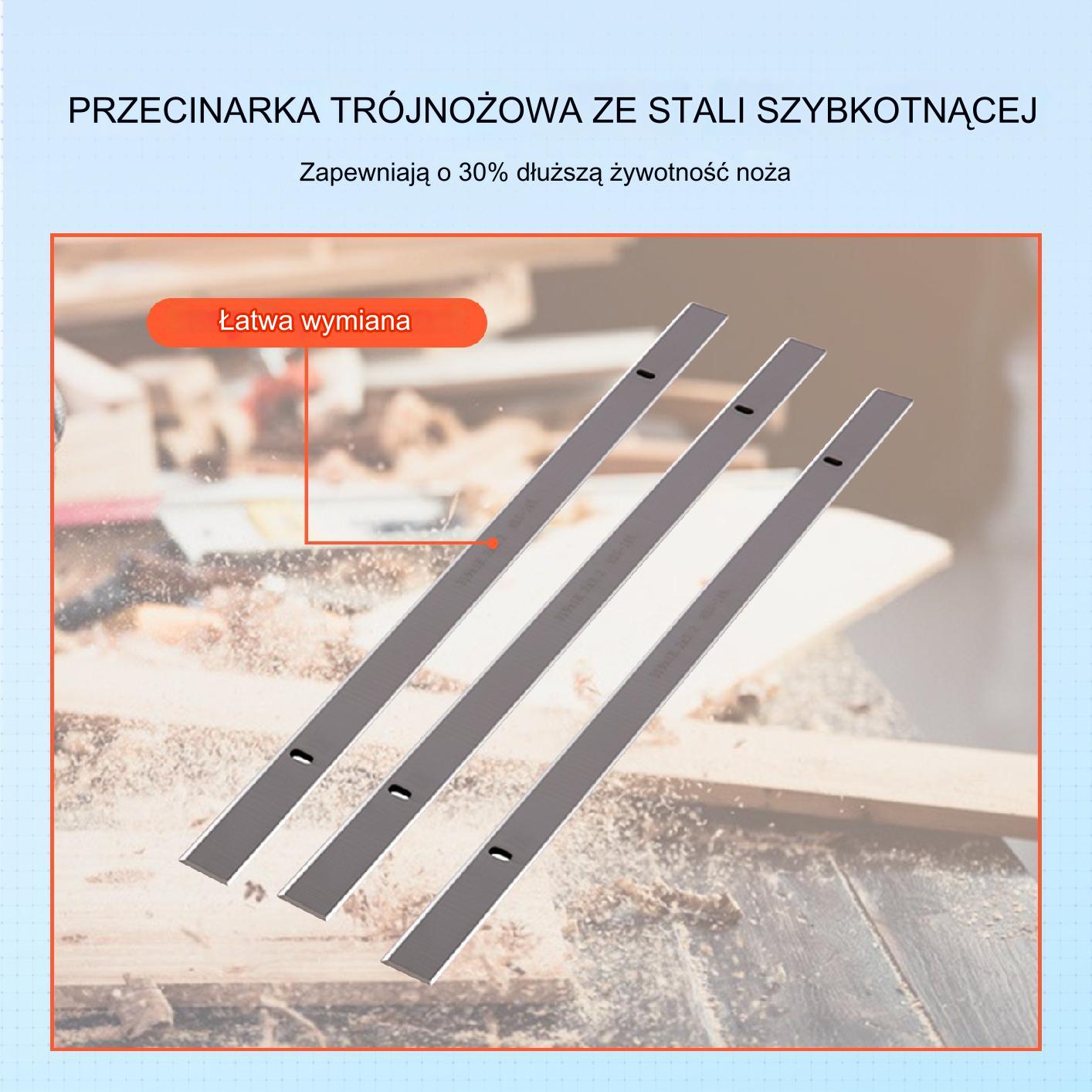 Strug elektryczny heblarka grubościówka hebel strugarka wyrówniarka 6 m/min - obrazek 6