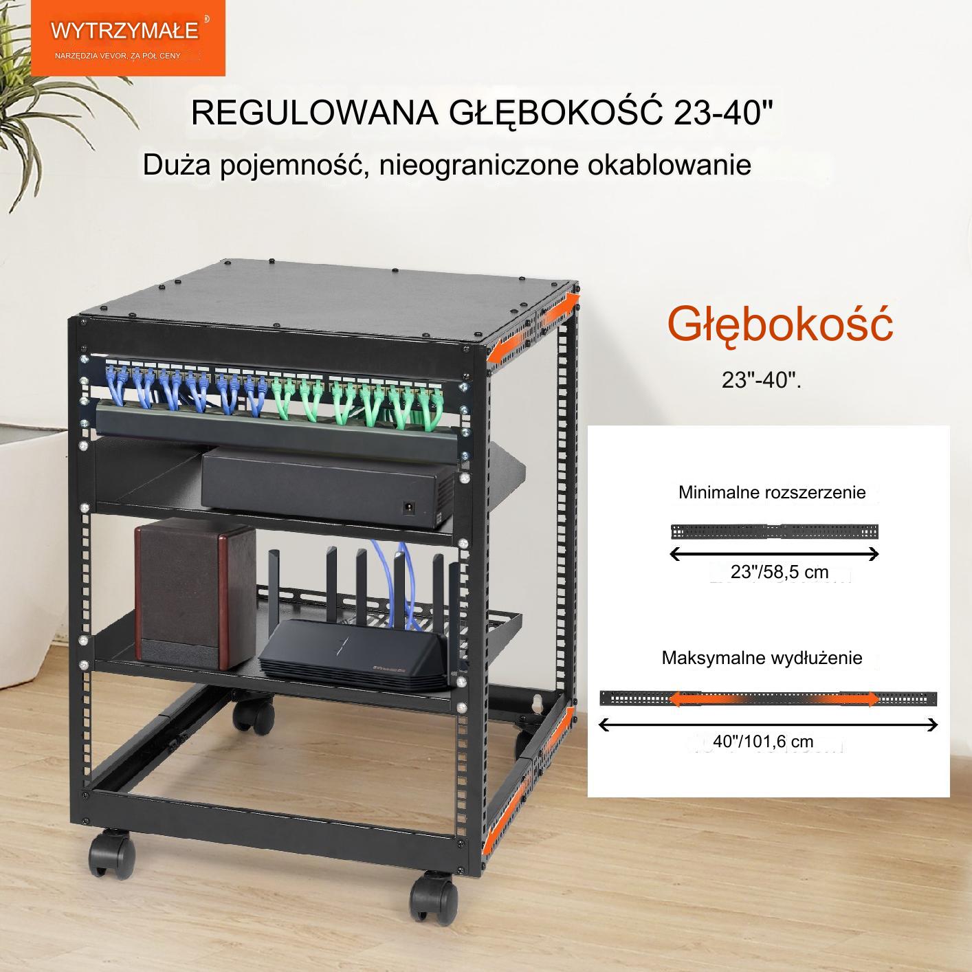 Szafa serwerowa regał serwerowy 63 cm - obrazek 7