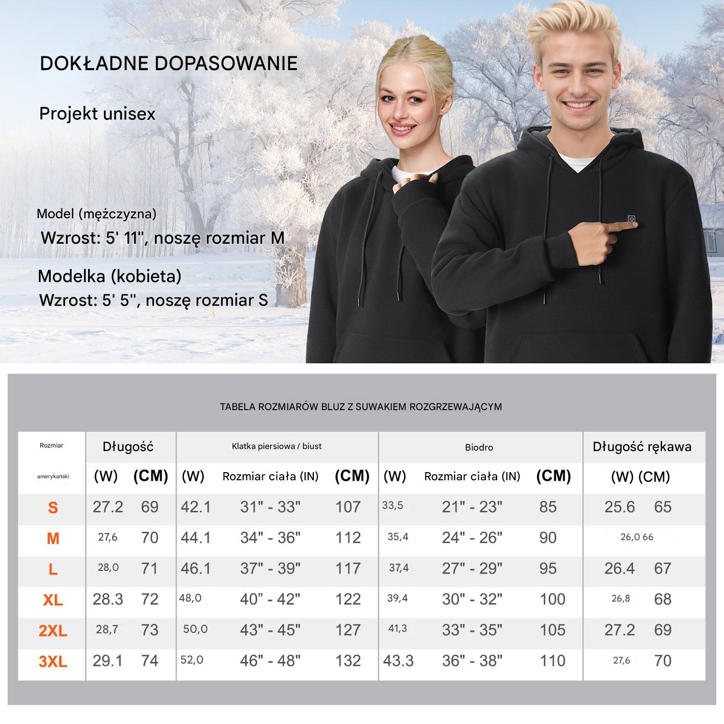 Podgrzewana Bluza z Kapturem Unisex XXXL - obrazek 4