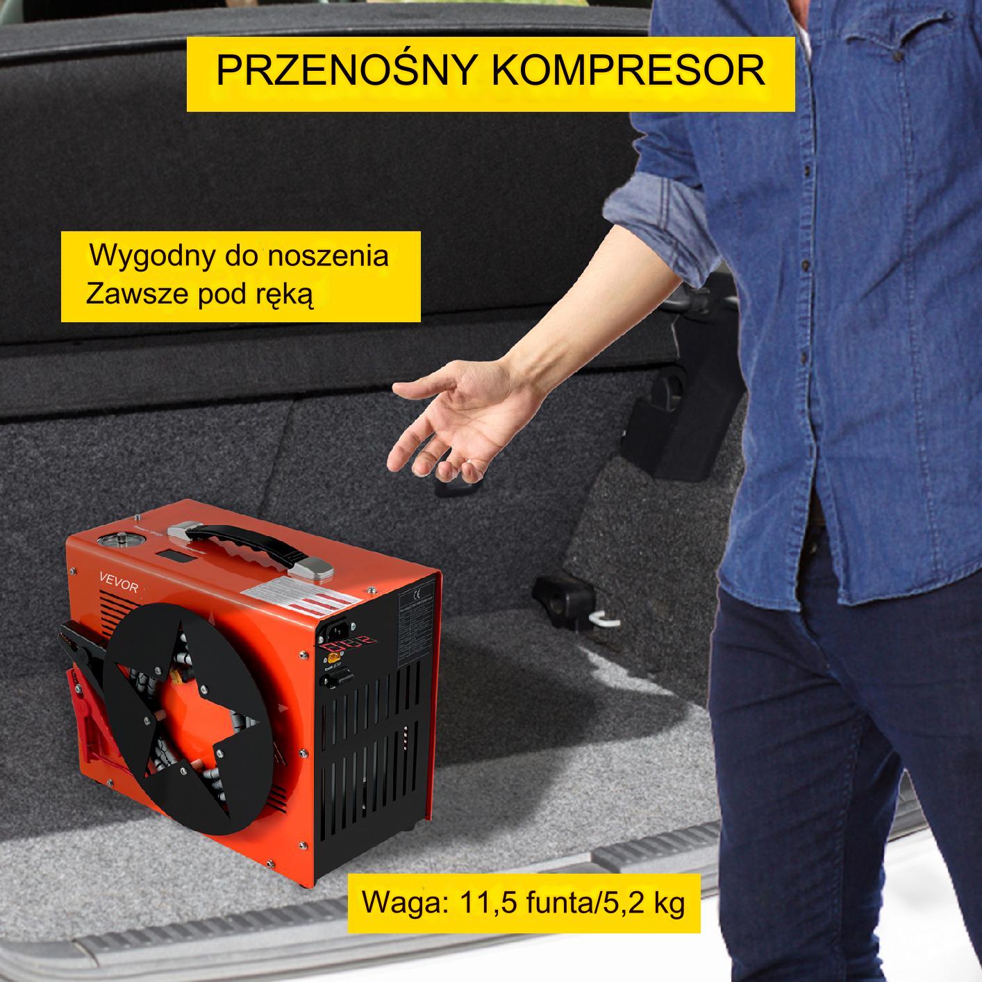 Przenośny kompresor sprężarka 350 W 1,5 l - obrazek 7